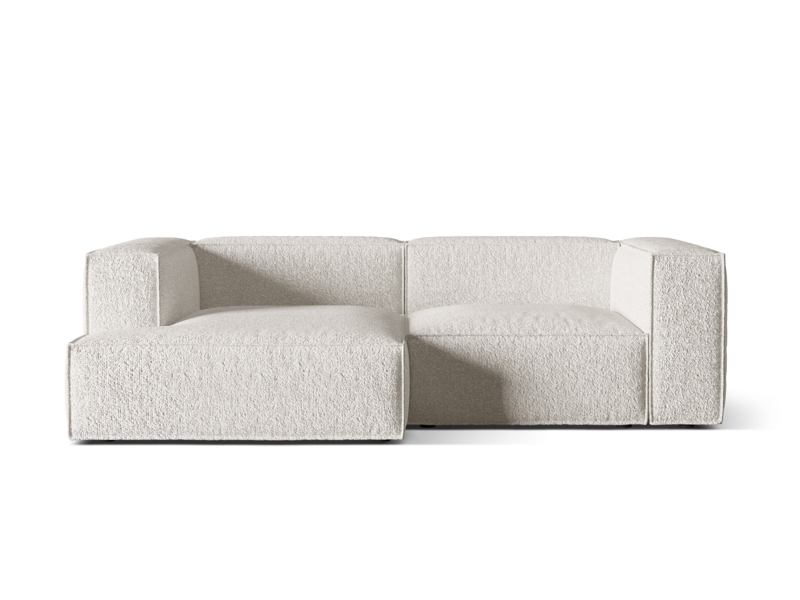 Nuria Boucle Modular Ecksofa links 3 Sitzer in Grey Beige Melange-Monet präsentiert im Onlineshop von KAQTU Design AG. L-Sofa links ist von Micadoni