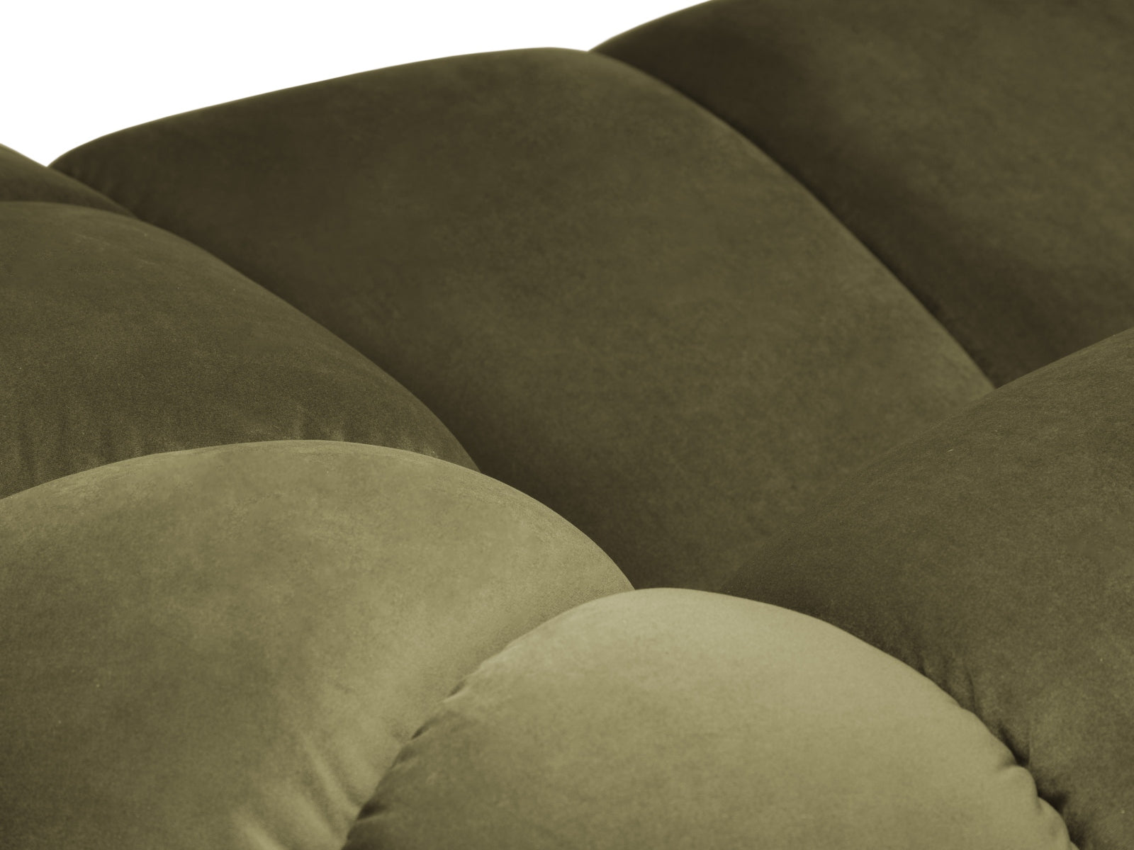 Elegantes linksseitiges 4-Sitzer Sofa Diana Velour in tiefem Grün, ideal für stilvolle und komfortable Wohnräume.