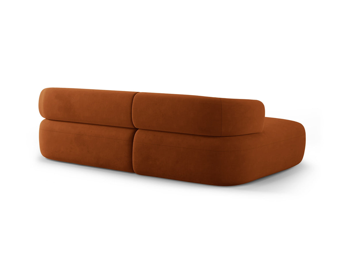 Jenny Velour Ecksofa links 5 Sitzer in Terracotta-Salvador präsentiert im Onlineshop von KAQTU Design AG. L-Sofa links ist von Micadoni