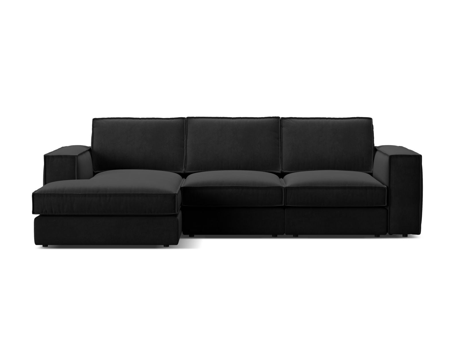 3-Sitzer Modular Ecksofa links Pola in Black-Salvador präsentiert im Onlineshop von KAQTU Design AG. Ecksofa links ist von Micadoni