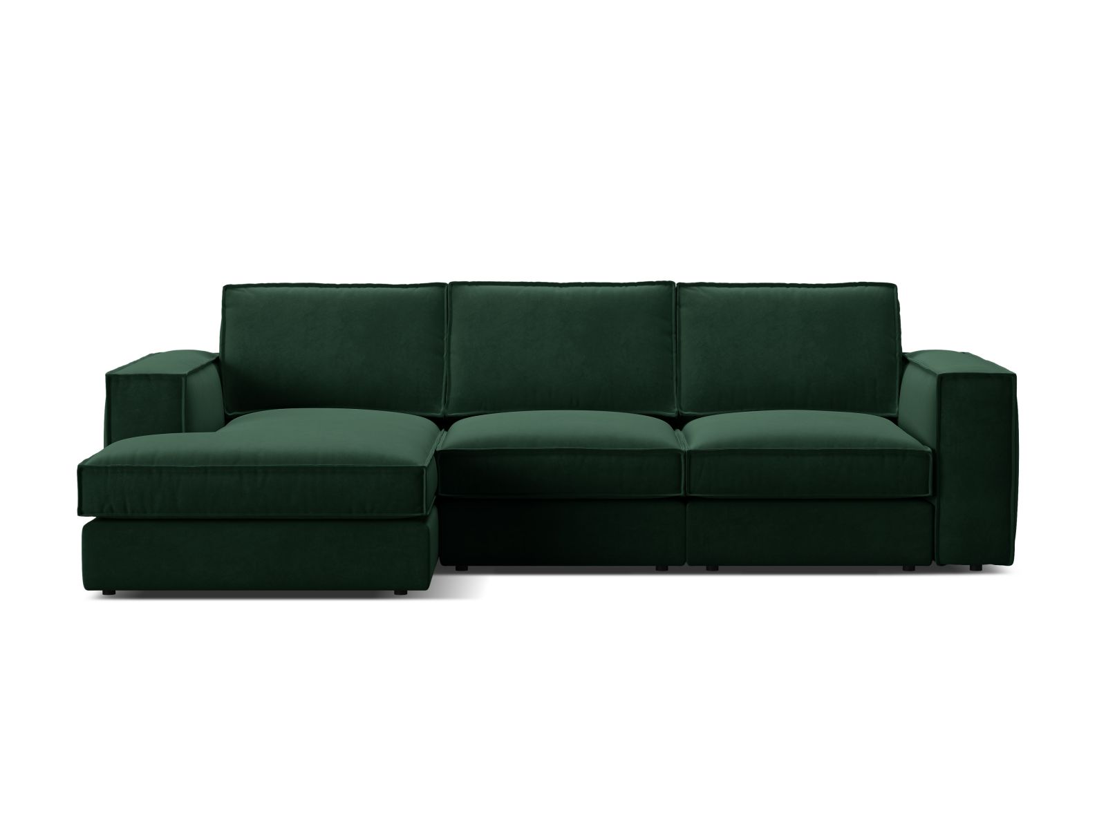 3-Sitzer Modular Ecksofa links Pola in Bottle Green-Salvador präsentiert im Onlineshop von KAQTU Design AG. Ecksofa links ist von Micadoni