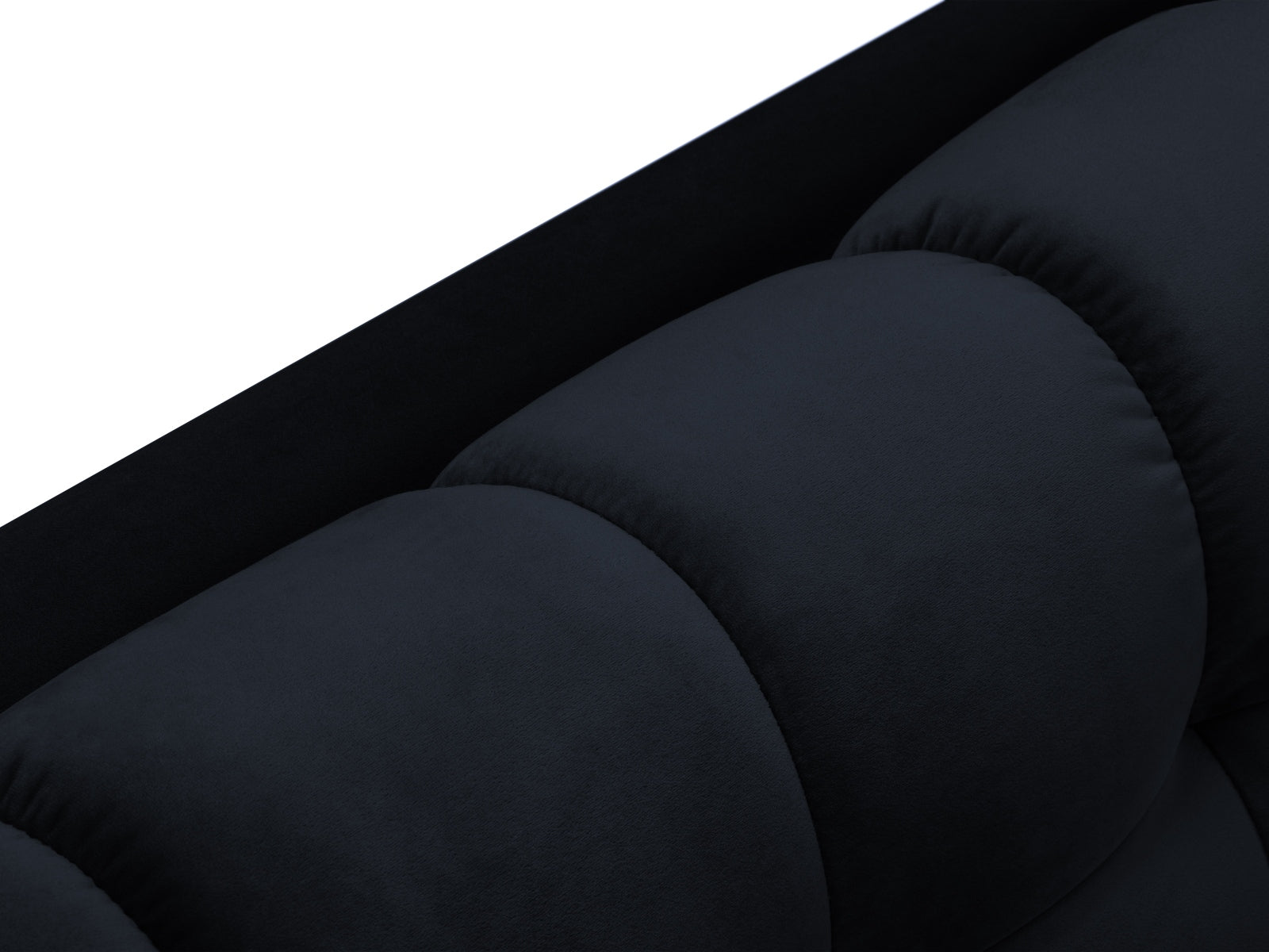 Mamaia Velour Ecksofa links 5 Sitzer in Dark Blue/Gold präsentiert im Onlineshop von KAQTU Design AG. Ecksofa links ist von Micadoni