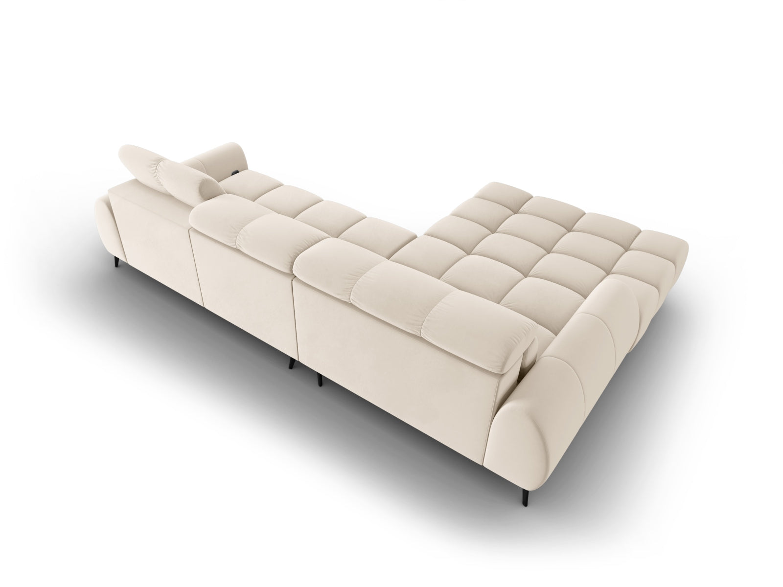 Entdecken Sie das Alyse Velour Electric Ecksofa links von Micadoni – ein stilvolles 5-Sitzer Sofa, das Komfort und modernes Design perfekt kombiniert.