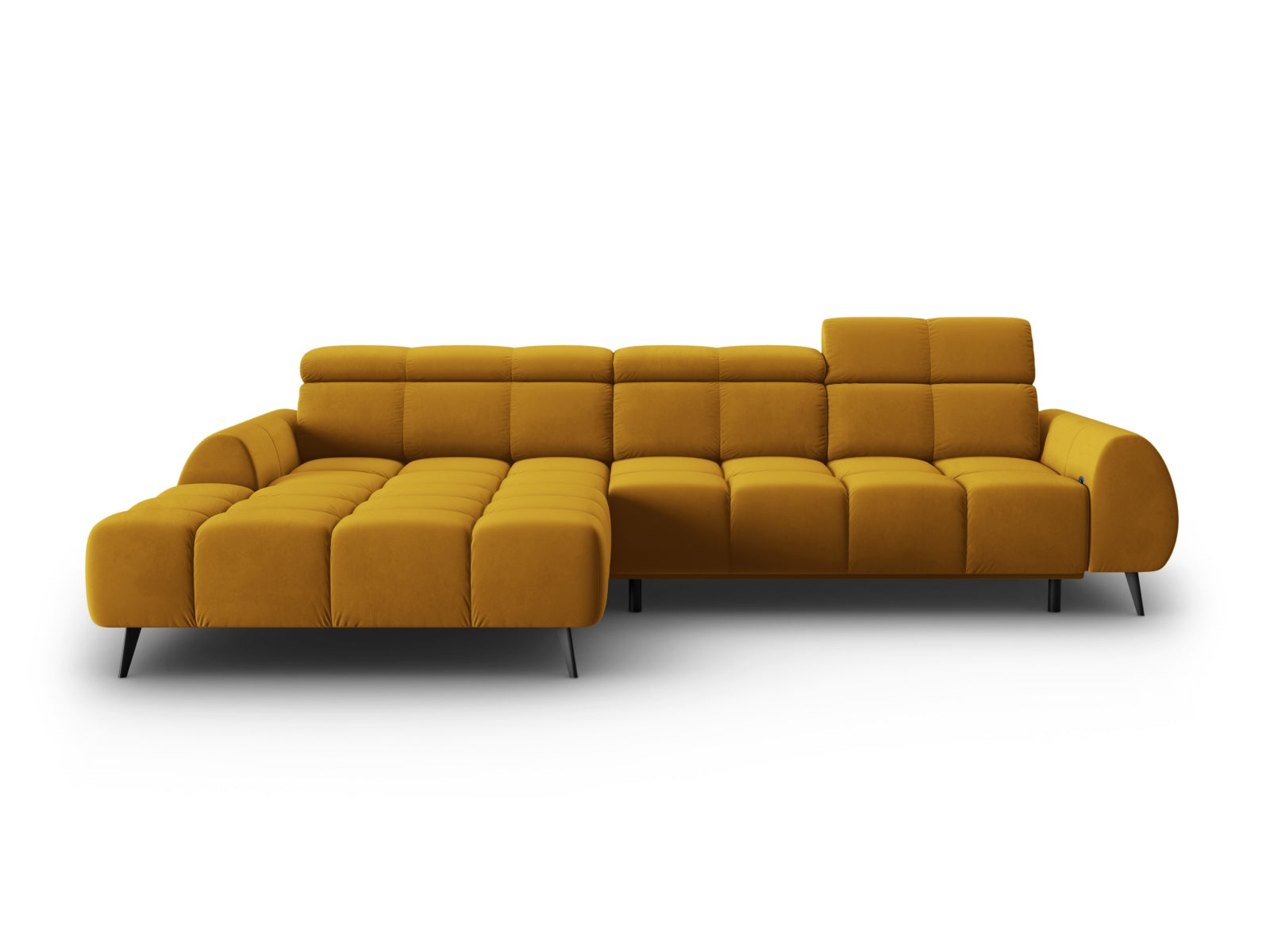 Entdecken Sie das Alyse Velour Electric Ecksofa links von Micadoni – ein stilvolles 5-Sitzer Sofa, das Komfort und modernes Design perfekt kombiniert.