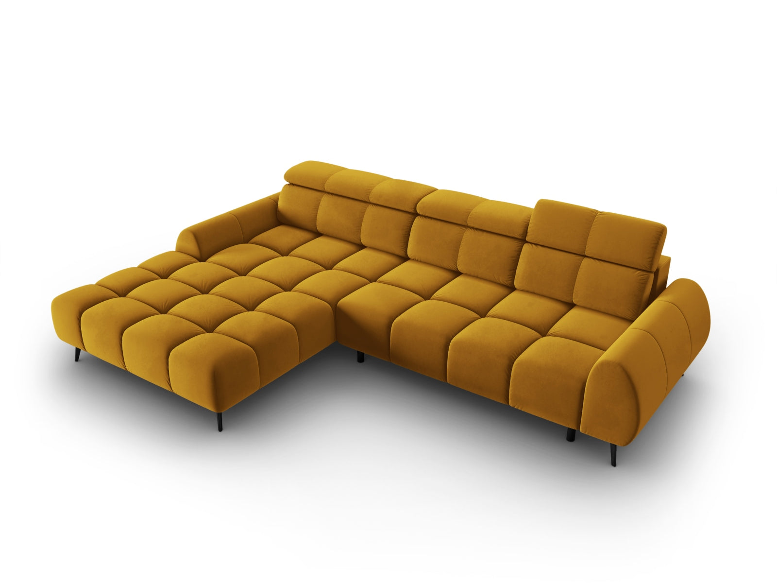 Entdecken Sie das Alyse Velour Electric Ecksofa links von Micadoni – ein stilvolles 5-Sitzer Sofa, das modernen Komfort und Eleganz perfekt kombiniert.