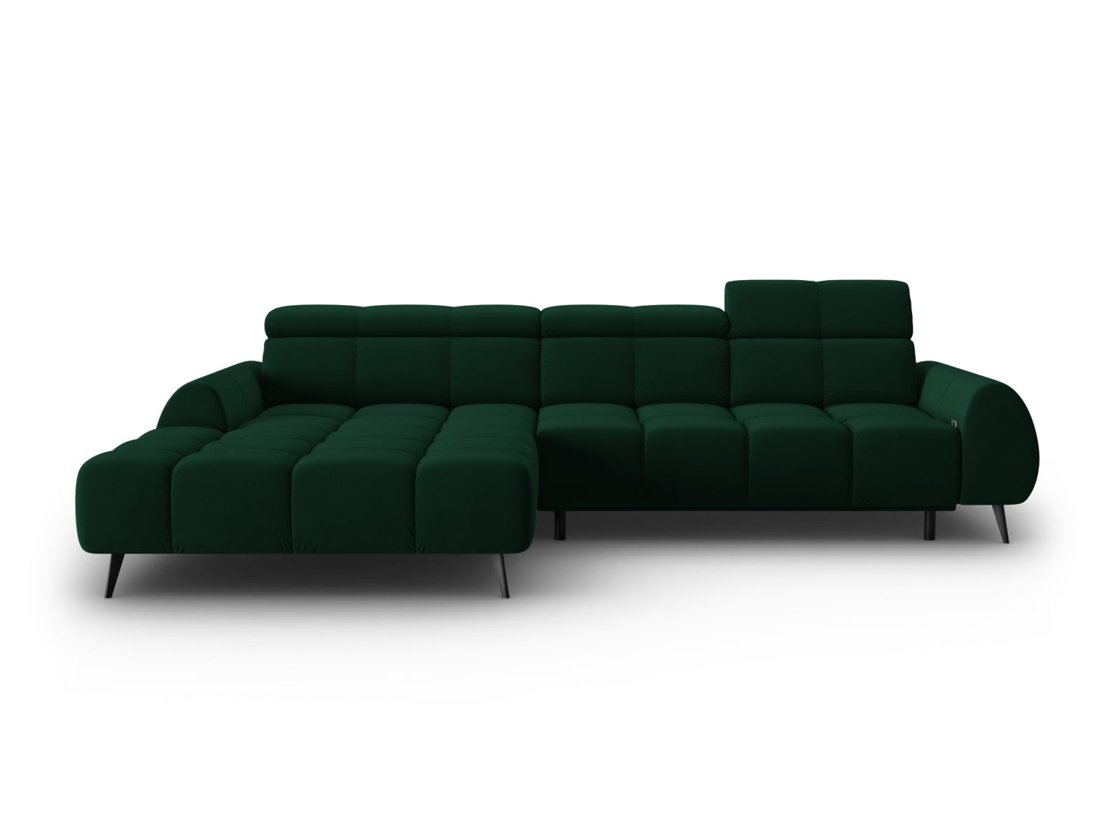 Entdecken Sie das Alyse Velour Electric Ecksofa links von Micadoni – ein stilvolles 5-Sitzer Sofa, das Komfort und modernes Design perfekt kombiniert.