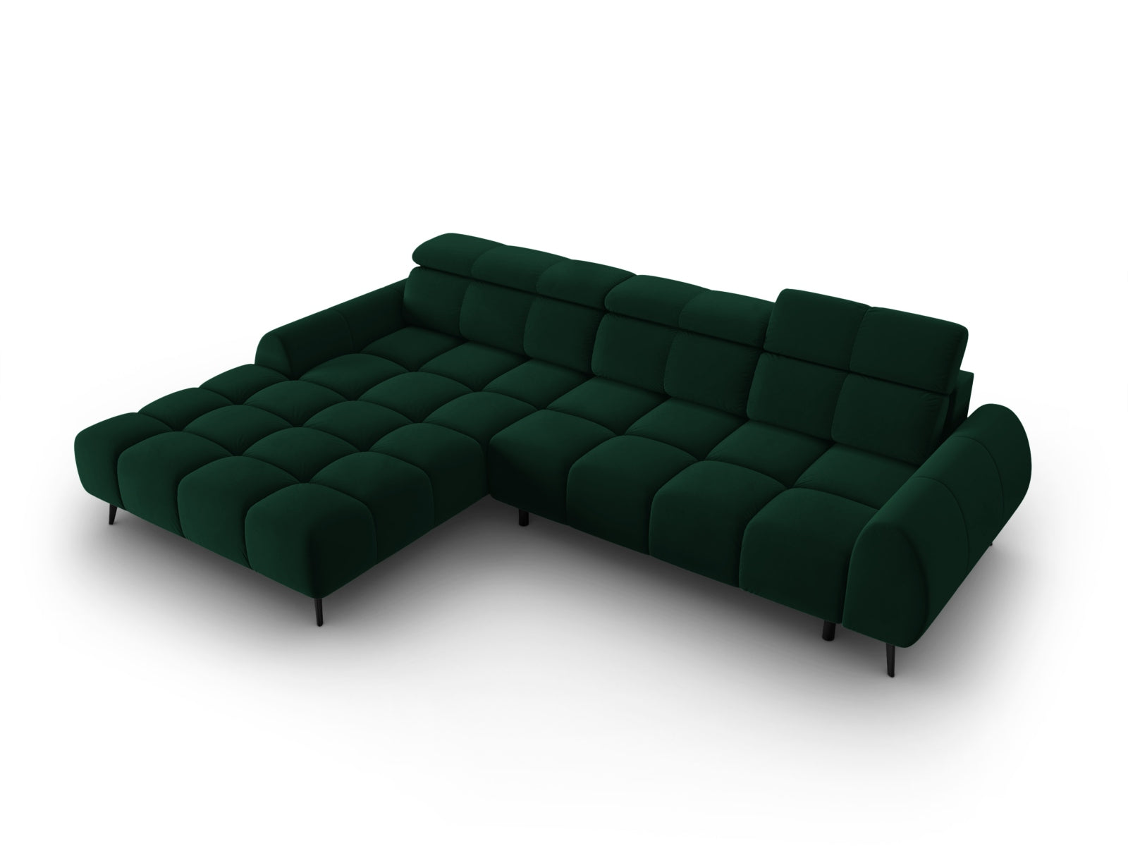 Entdecken Sie das Alyse Velour Electric Ecksofa links von Micadoni – ein stilvolles 5-Sitzer Sofa, das modernen Komfort und Eleganz perfekt kombiniert.