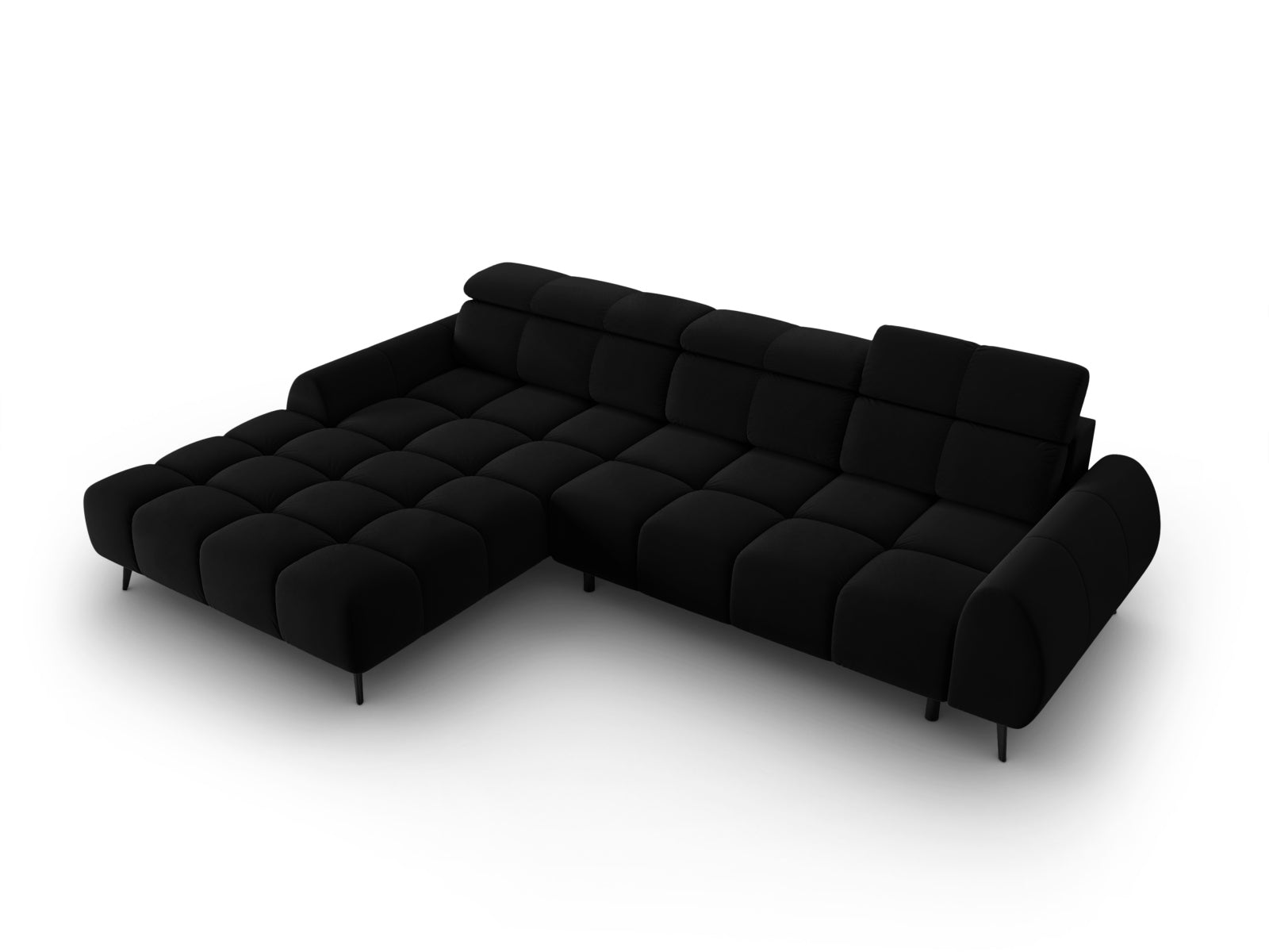 Entdecken Sie das Alyse Velour Electric Ecksofa links von Micadoni – ein stilvolles 5-Sitzer Sofa, das modernen Komfort und Eleganz perfekt kombiniert.
