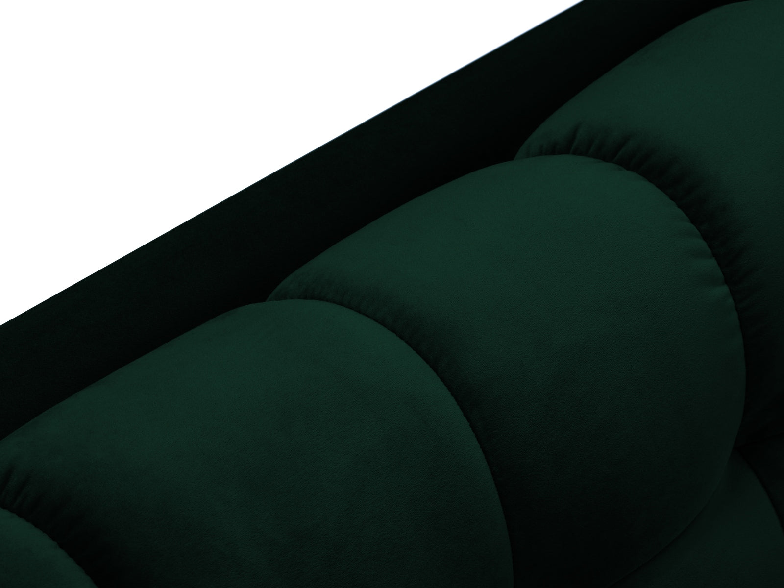 Mamaia Velour Ecksofa links 5 Sitzer in Bottle Green/Schwarz präsentiert im Onlineshop von KAQTU Design AG. Ecksofa links ist von Micadoni