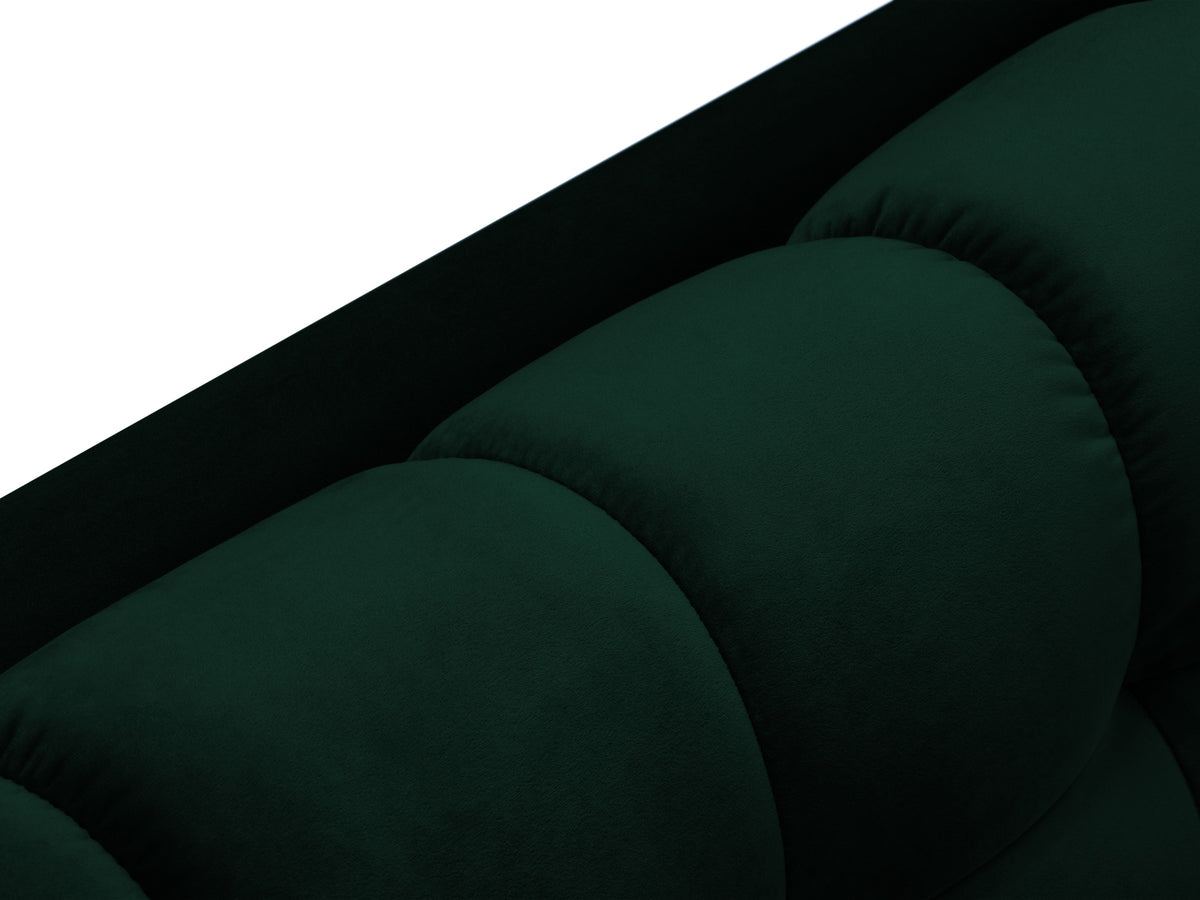 Mamaia Velour Ecksofa links 5 Sitzer in Bottle Green/Schwarz-Bluvel präsentiert im Onlineshop von KAQTU Design AG. L-Sofa links ist von Micadoni