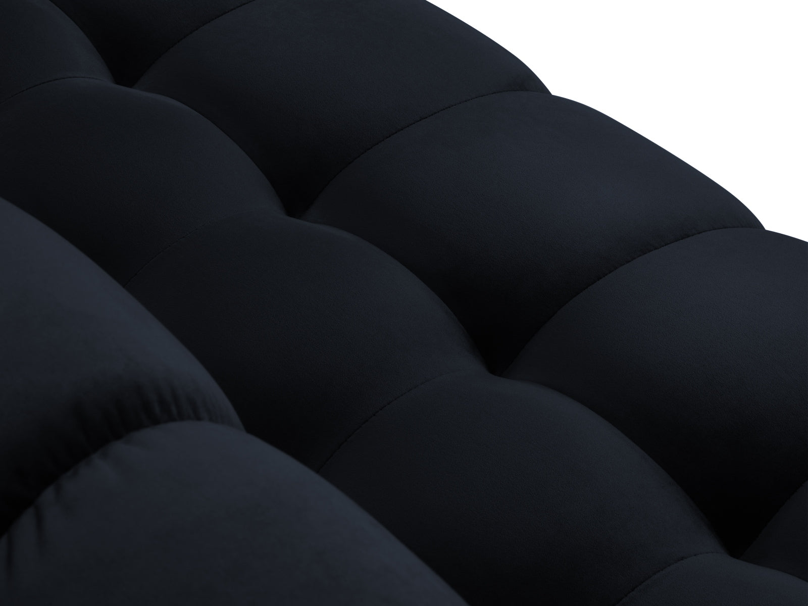 Mamaia Velour Ecksofa links 5 Sitzer in Dark Blue/Schwarz präsentiert im Onlineshop von KAQTU Design AG. Ecksofa links ist von Micadoni