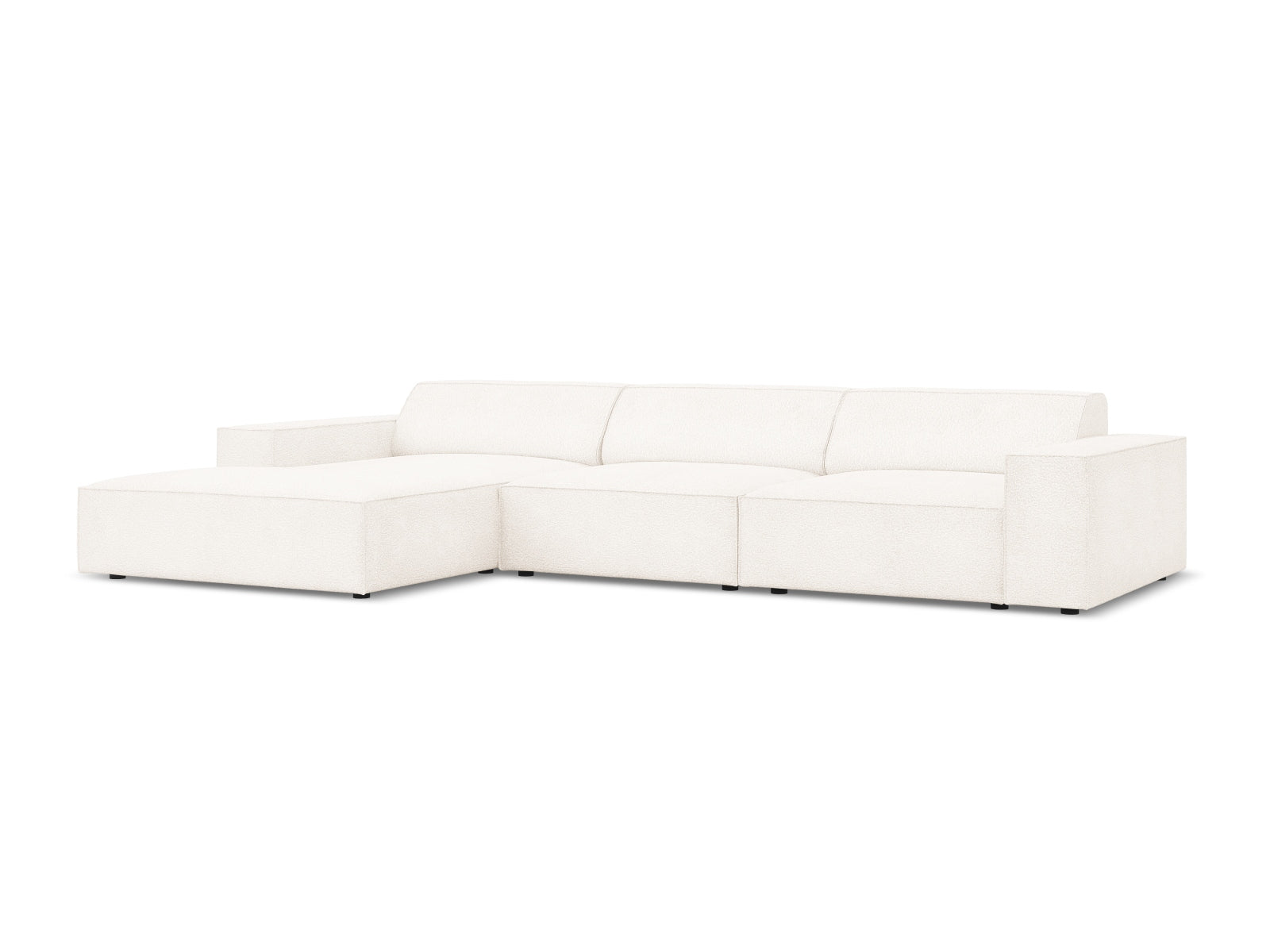 Jodie Boucle modulares Ecksofa links 4 Sitzer in Beige präsentiert im Onlineshop von KAQTU Design AG. Ecksofa links ist von Micadoni