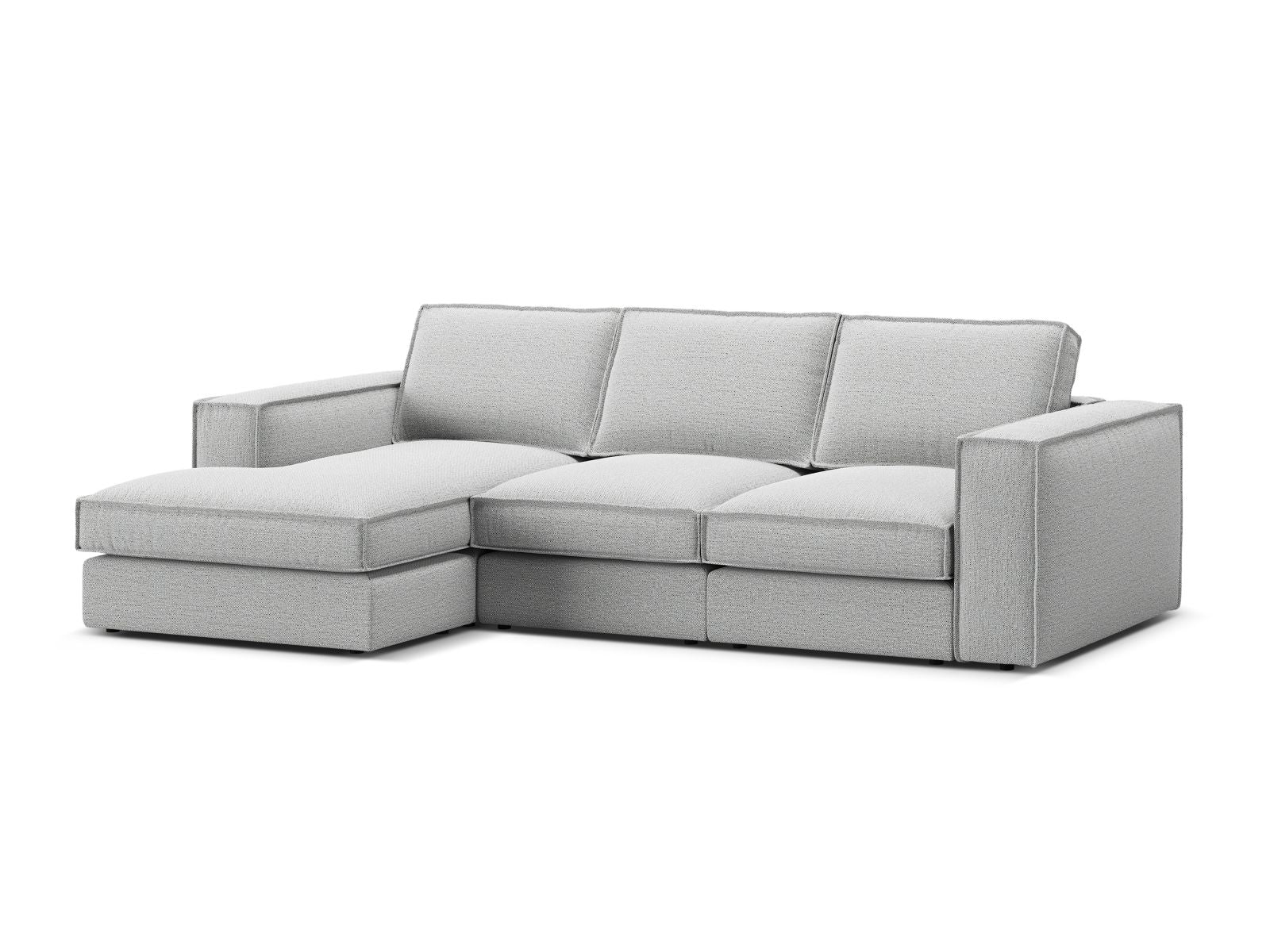 Modulares 3-Sitzer Ecksofa Pola in stilvollem Design, linksseitig, ideal für entspannte Wohnräume und vielseitige Einrichtungsmöglichkeiten.