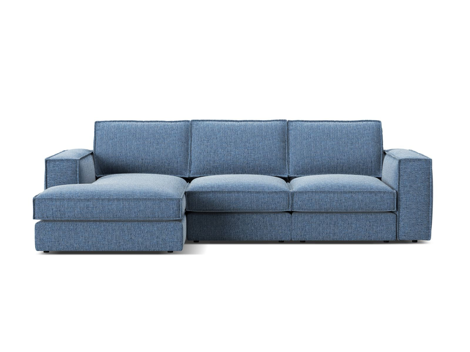 3-Sitzer Ecksofa links modular Pola in Dark Blue-Babel präsentiert im Onlineshop von KAQTU Design AG. Ecksofa links ist von Micadoni