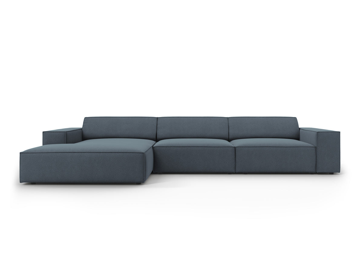 Jodie Modulares Ecksofa links 4 Sitzer in Blue-Megan präsentiert im Onlineshop von KAQTU Design AG. L-Sofa links ist von Micadoni