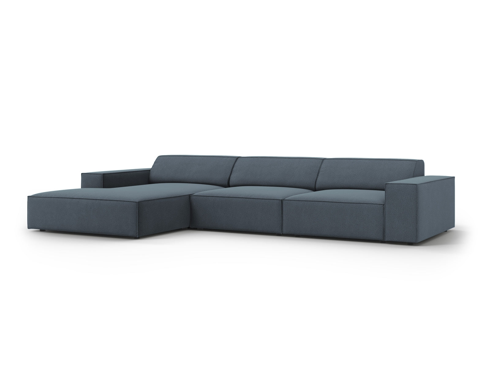 Jodie Modulares Ecksofa links 4 Sitzer in Blue präsentiert im Onlineshop von KAQTU Design AG. Ecksofa links ist von Micadoni