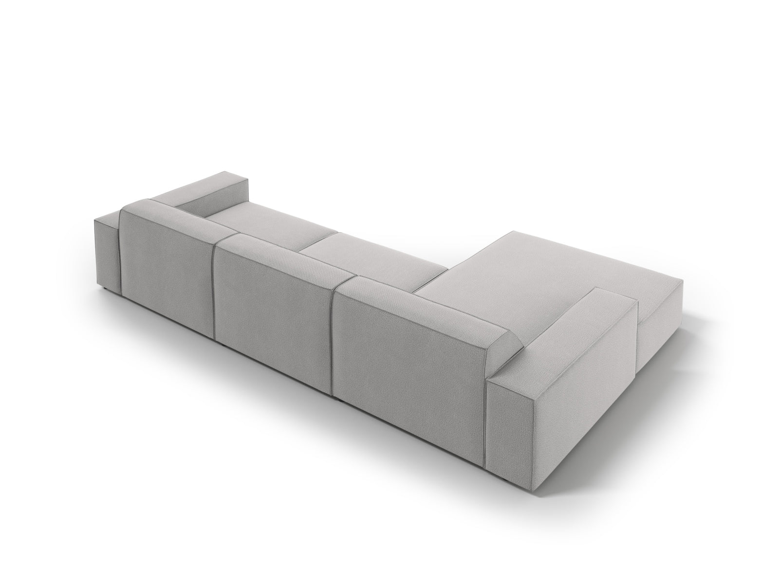 Jodie Modulares Ecksofa links 4 Sitzer in Light Grey präsentiert im Onlineshop von KAQTU Design AG. Ecksofa links ist von Micadoni