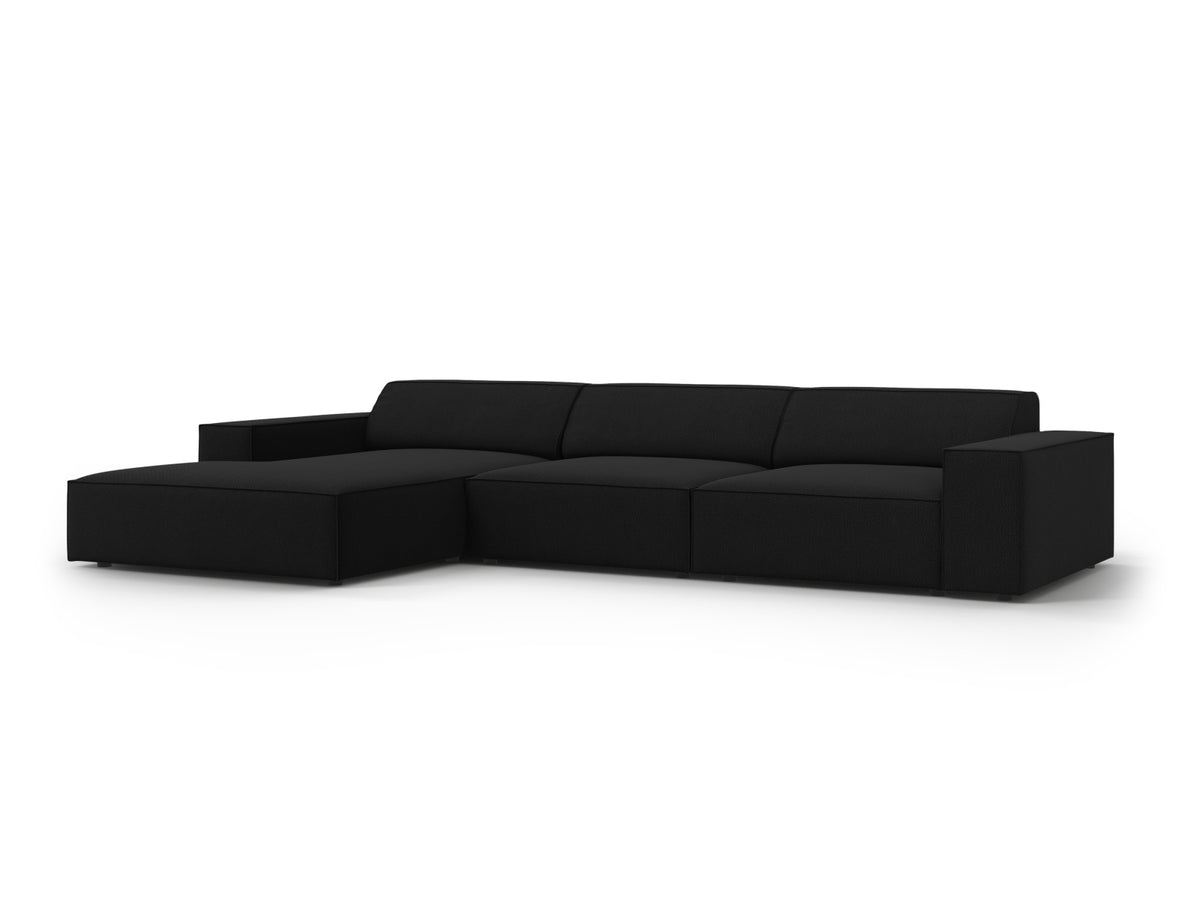 Jodie Modulares Ecksofa links 4 Sitzer in Black-Megan präsentiert im Onlineshop von KAQTU Design AG. L-Sofa links ist von Micadoni