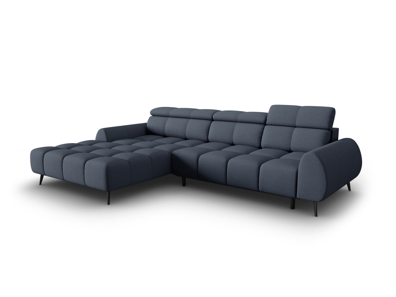 Alyse Electric Ecksofa links 5 Sitzer in Dark Blue präsentiert im Onlineshop von KAQTU Design AG. Ecksofa links ist von Micadoni