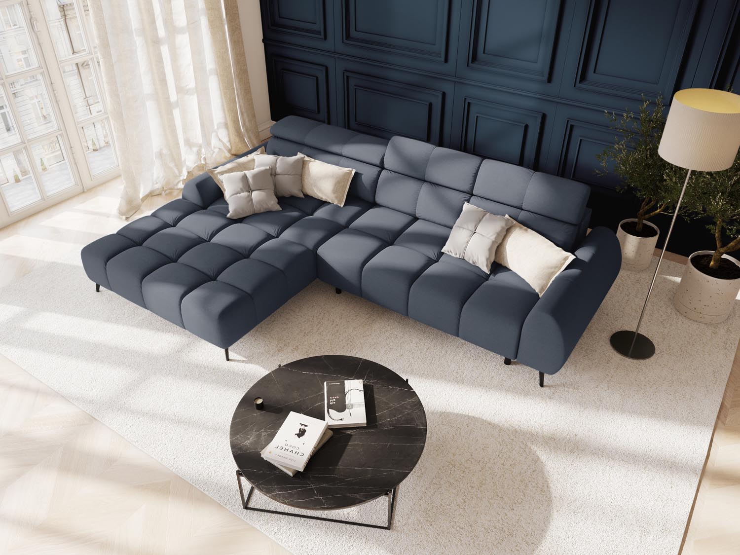 Entdecken Sie das Alyse Electric Ecksofa links 5 Sitzer von Micadoni – modernes Design und luxuriöser Komfort für Ihr Zuhause.