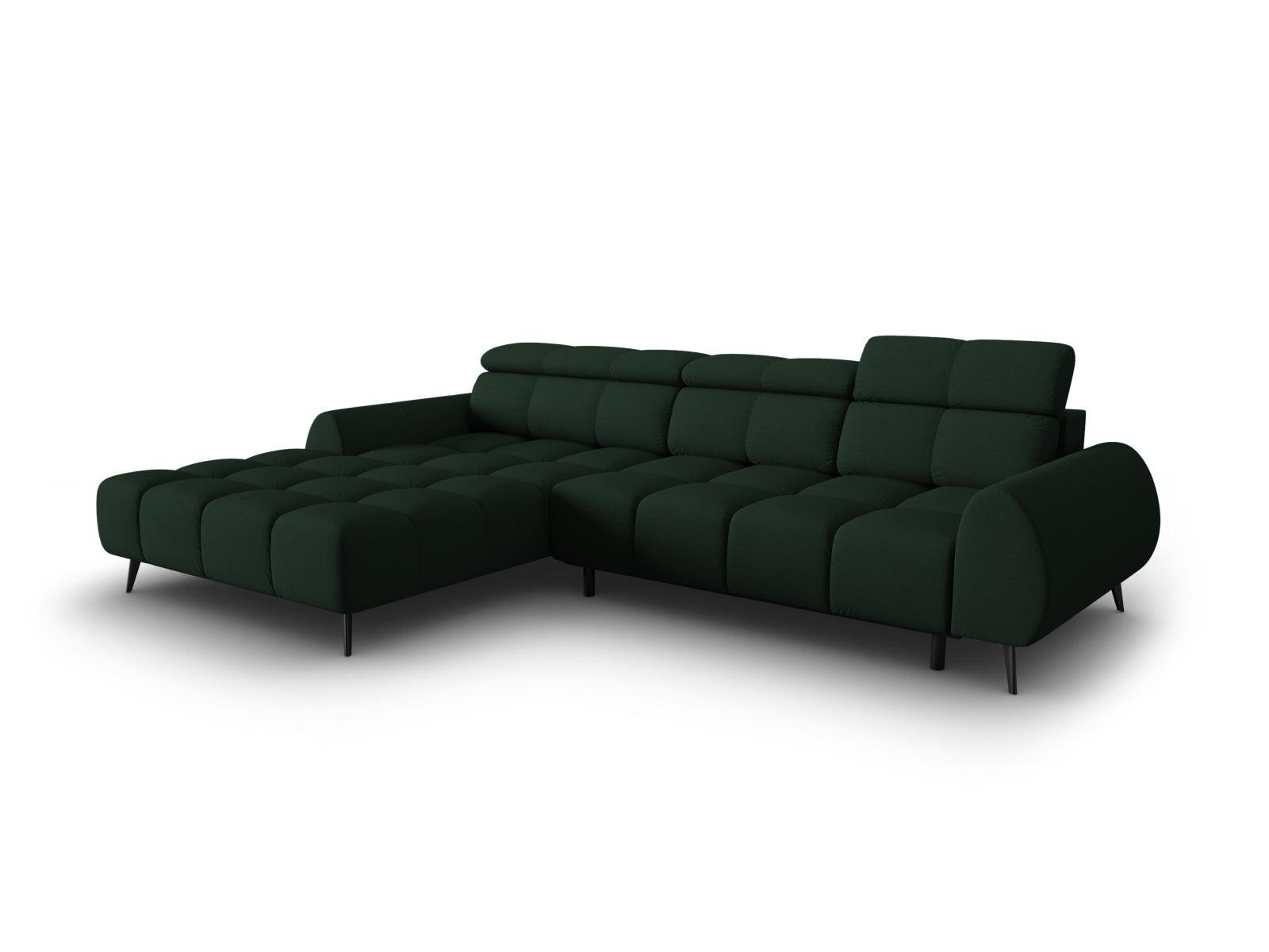 Alyse Electric Ecksofa links 5 Sitzer in Dark Green präsentiert im Onlineshop von KAQTU Design AG. Ecksofa links ist von Micadoni