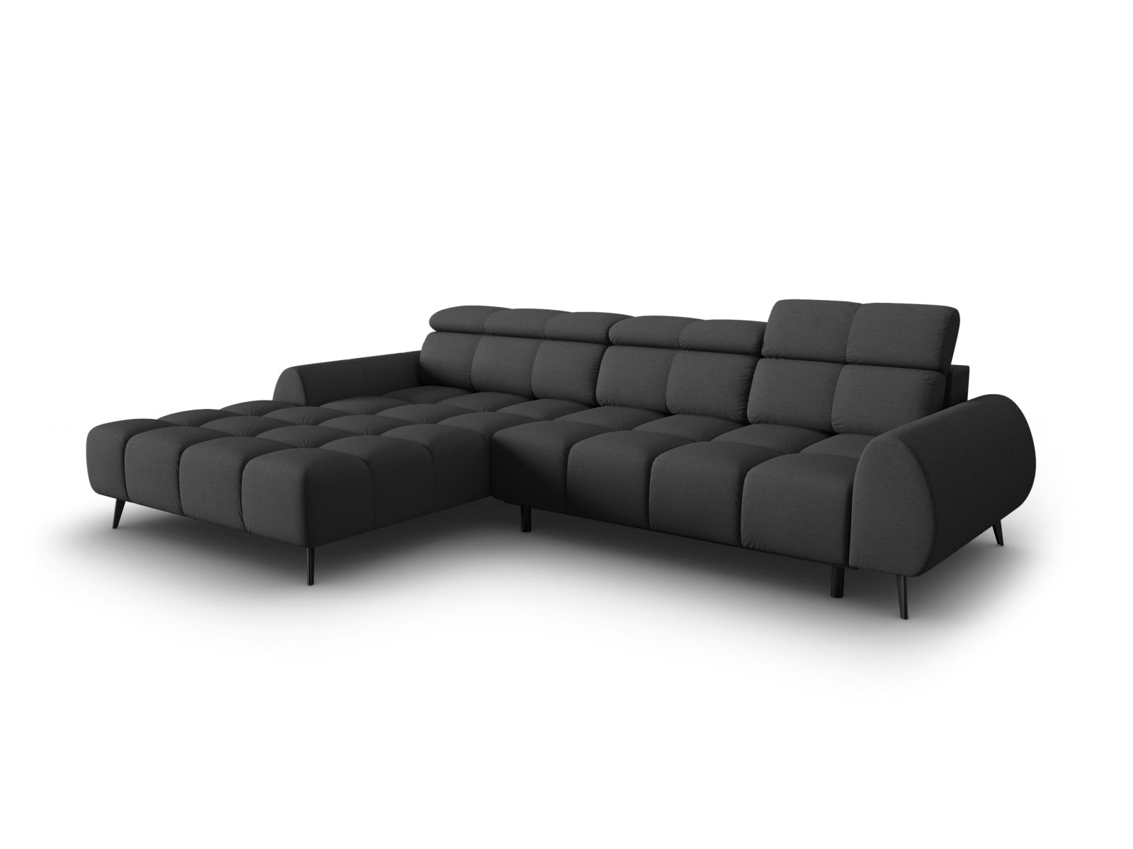 Alyse Electric Ecksofa links 5 Sitzer in Dark Grey präsentiert im Onlineshop von KAQTU Design AG. Ecksofa links ist von Micadoni