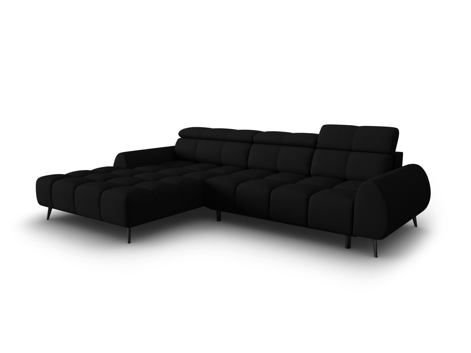 Alyse Electric Ecksofa links 5 Sitzer in Black präsentiert im Onlineshop von KAQTU Design AG. Ecksofa links ist von Micadoni