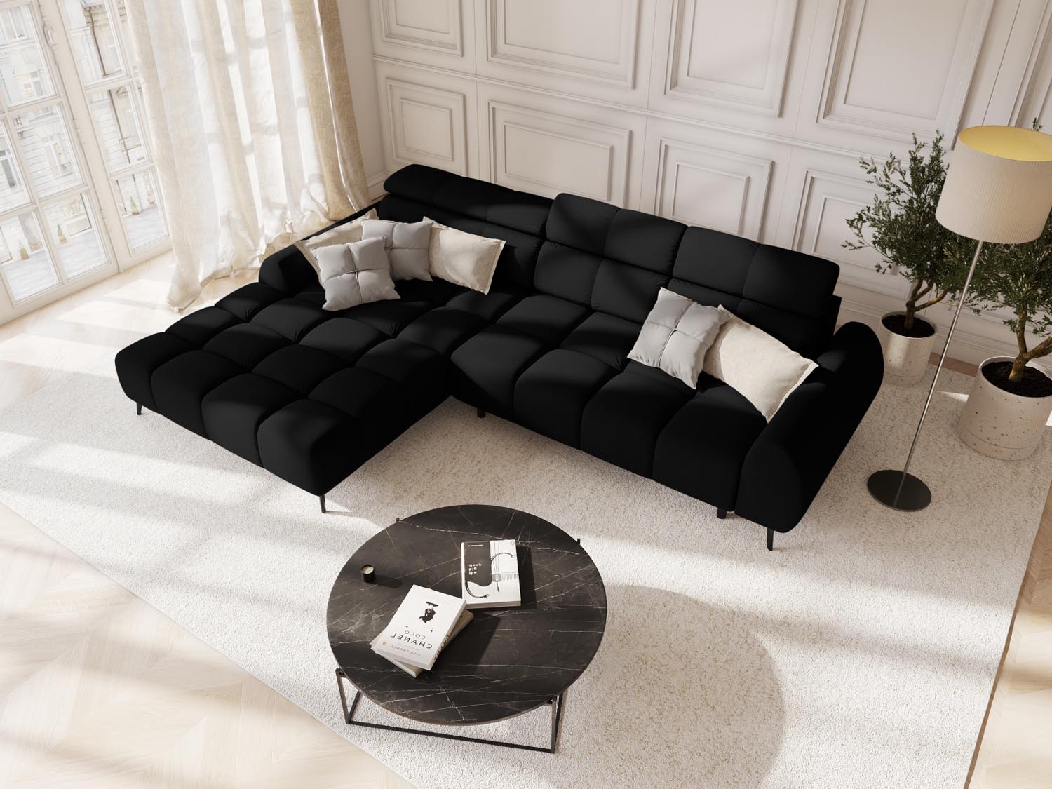 Entdecken Sie das Alyse Electric Ecksofa links 5 Sitzer von Micadoni – modernes Design und luxuriöser Komfort für Ihr Zuhause.