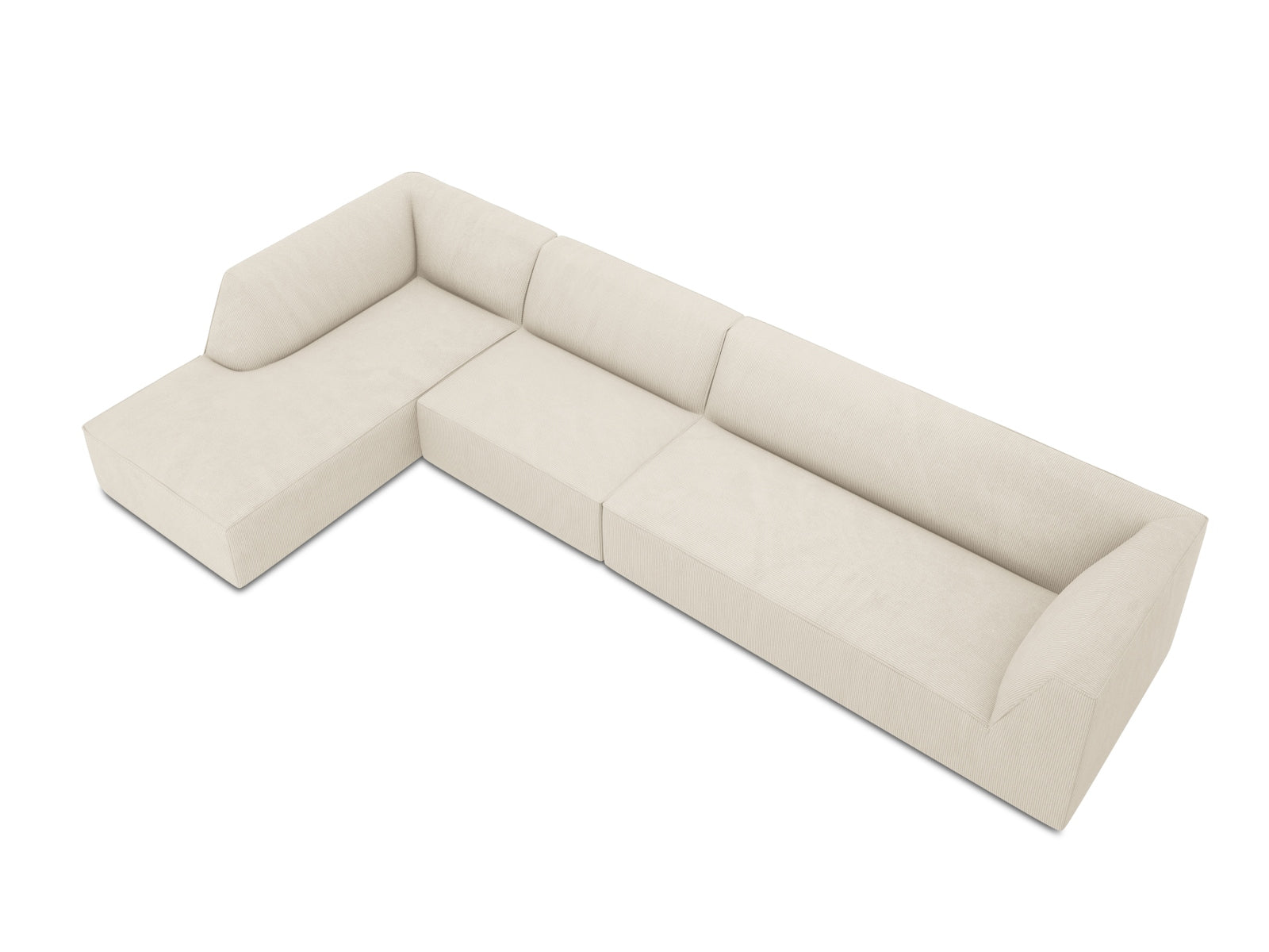 Ruby Modulares Ecksofa links 5 Sitzer in Light Beige präsentiert im Onlineshop von KAQTU Design AG. Ecksofa links ist von Micadoni
