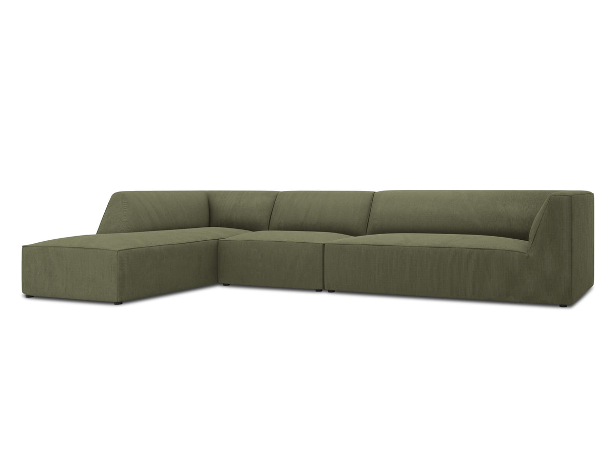 Ruby Modulares Ecksofa links 5 Sitzer in Green-Scala präsentiert im Onlineshop von KAQTU Design AG. Ecksofa links ist von Micadoni