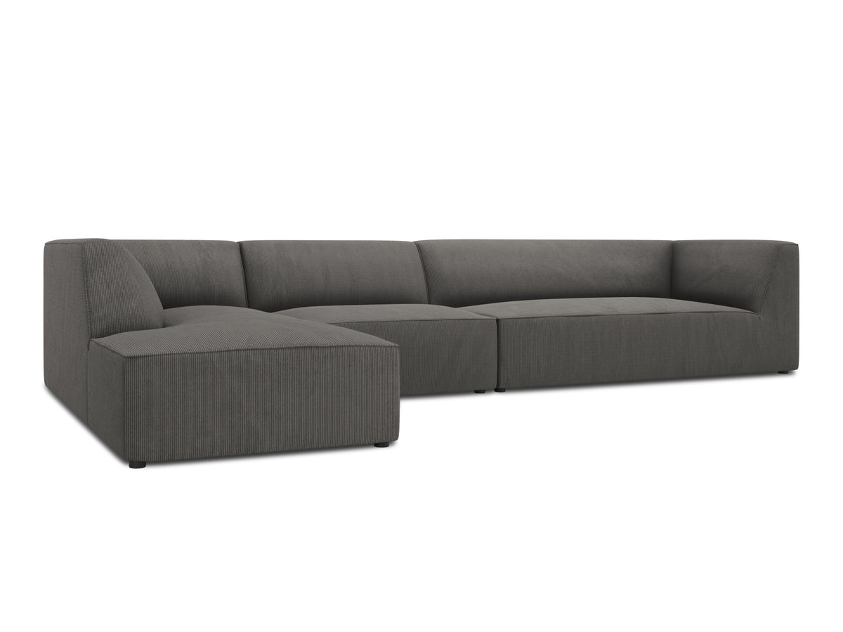 Ruby Modulares Ecksofa links 5 Sitzer in Dark Grey-Scala präsentiert im Onlineshop von KAQTU Design AG. Ecksofa links ist von Micadoni