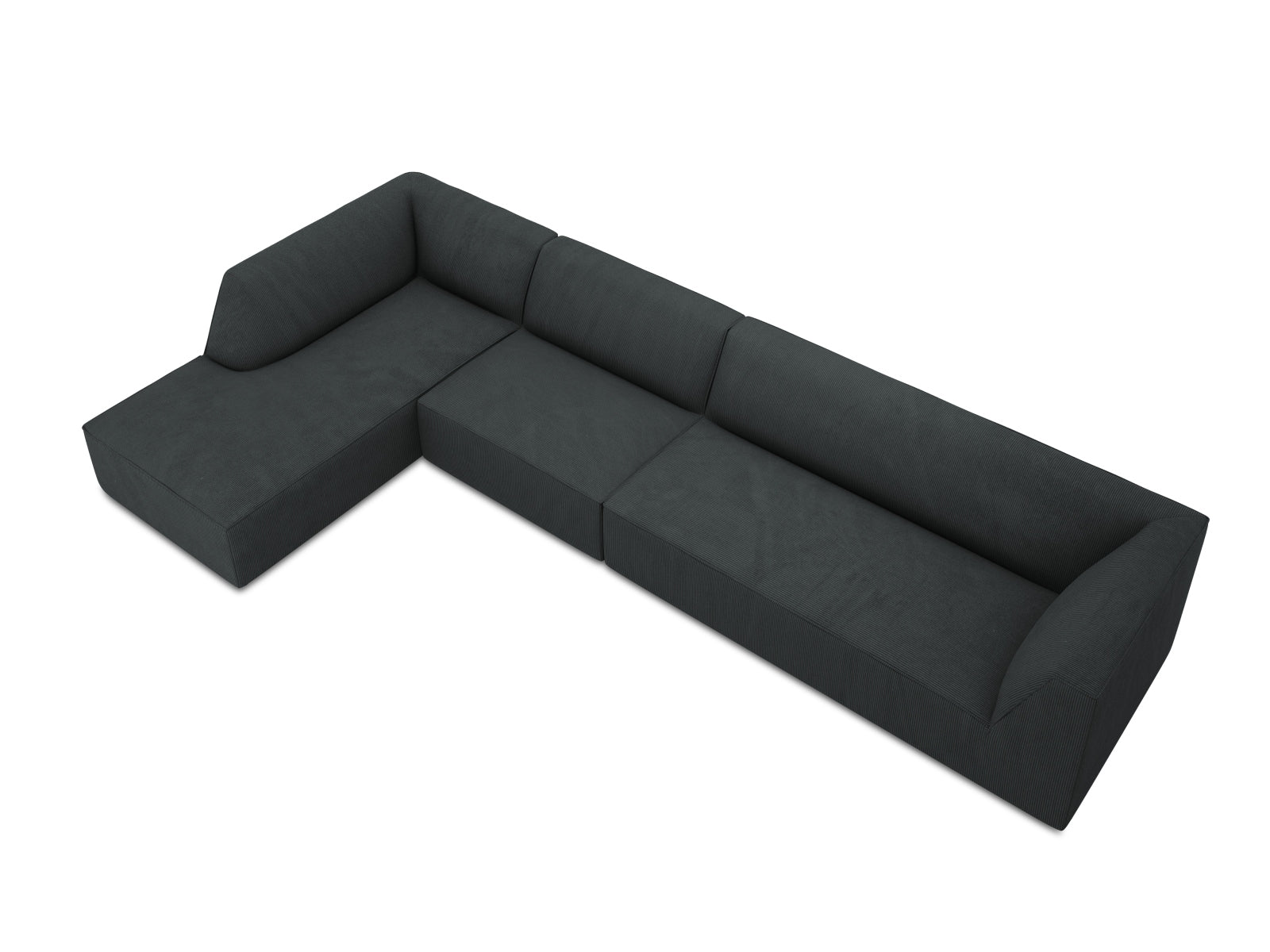 Ruby Modulares Ecksofa links 5 Sitzer in Black präsentiert im Onlineshop von KAQTU Design AG. Ecksofa links ist von Micadoni