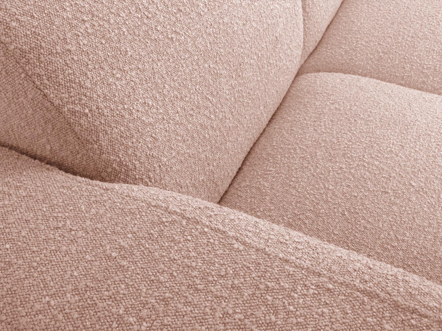 Molino Boucle Ecksofa links 6 Sitzer in Powder Pink präsentiert im Onlineshop von KAQTU Design AG. Ecksofa links ist von Micadoni