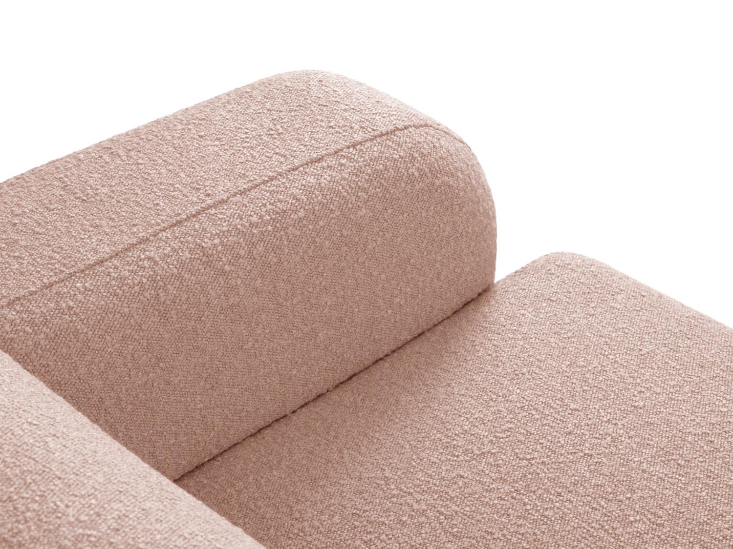 Molino Boucle Ecksofa links 6 Sitzer in Powder Pink präsentiert im Onlineshop von KAQTU Design AG. Ecksofa links ist von Micadoni