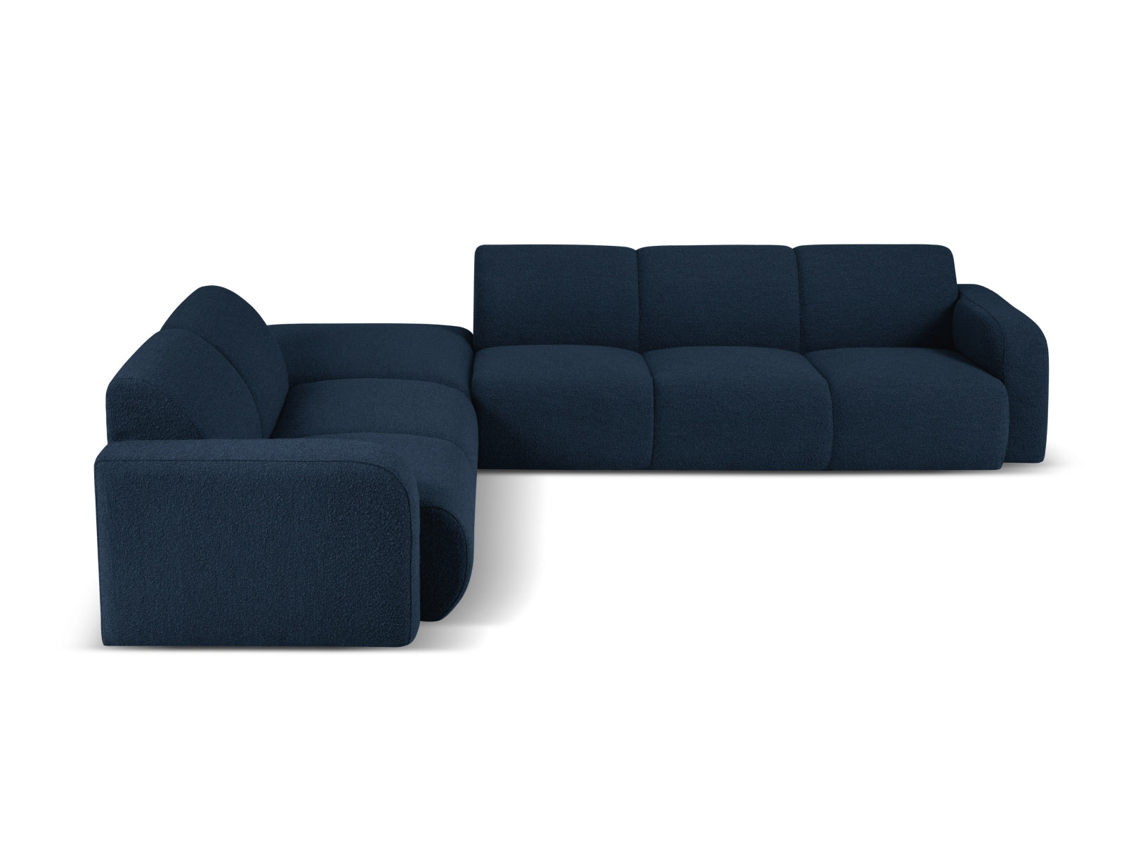 Molino Boucle Ecksofa links 6 Sitzer in Dark Blue präsentiert im Onlineshop von KAQTU Design AG. Ecksofa links ist von Micadoni