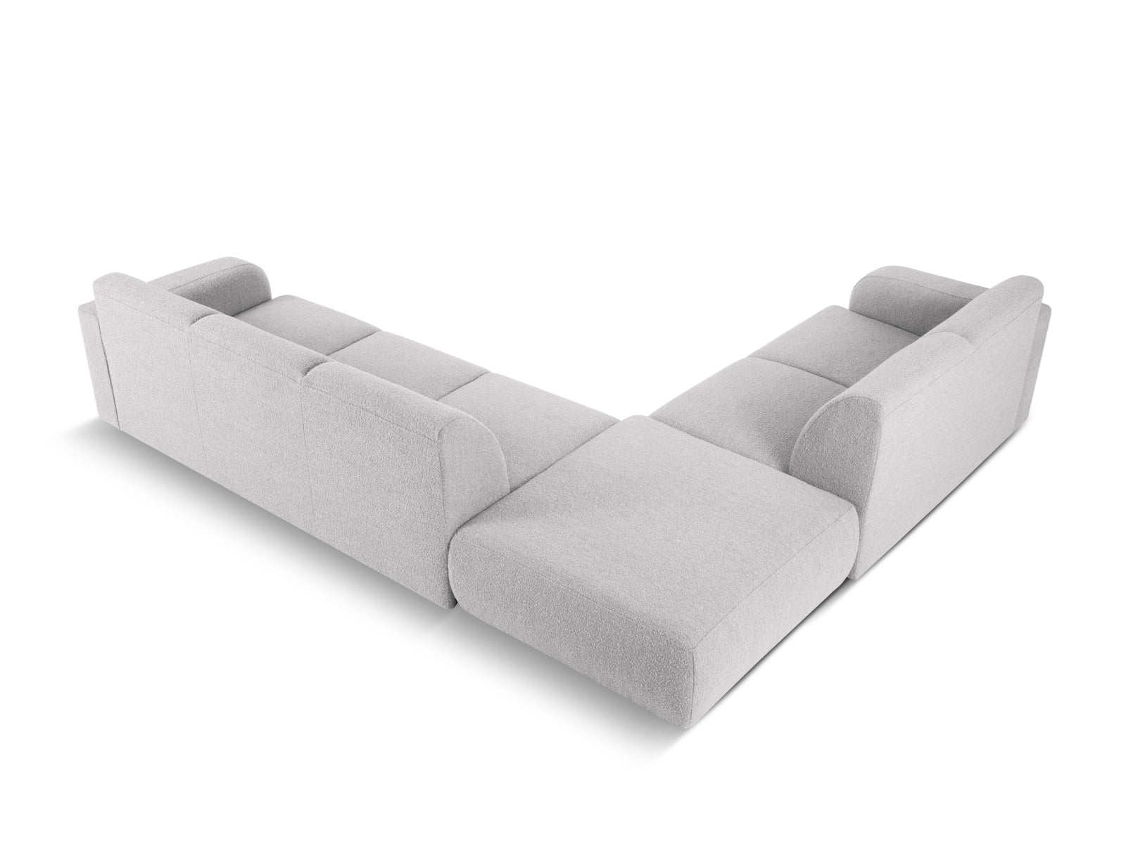 Molino Boucle Ecksofa links 6 Sitzer in Light Grey präsentiert im Onlineshop von KAQTU Design AG. Ecksofa links ist von Micadoni