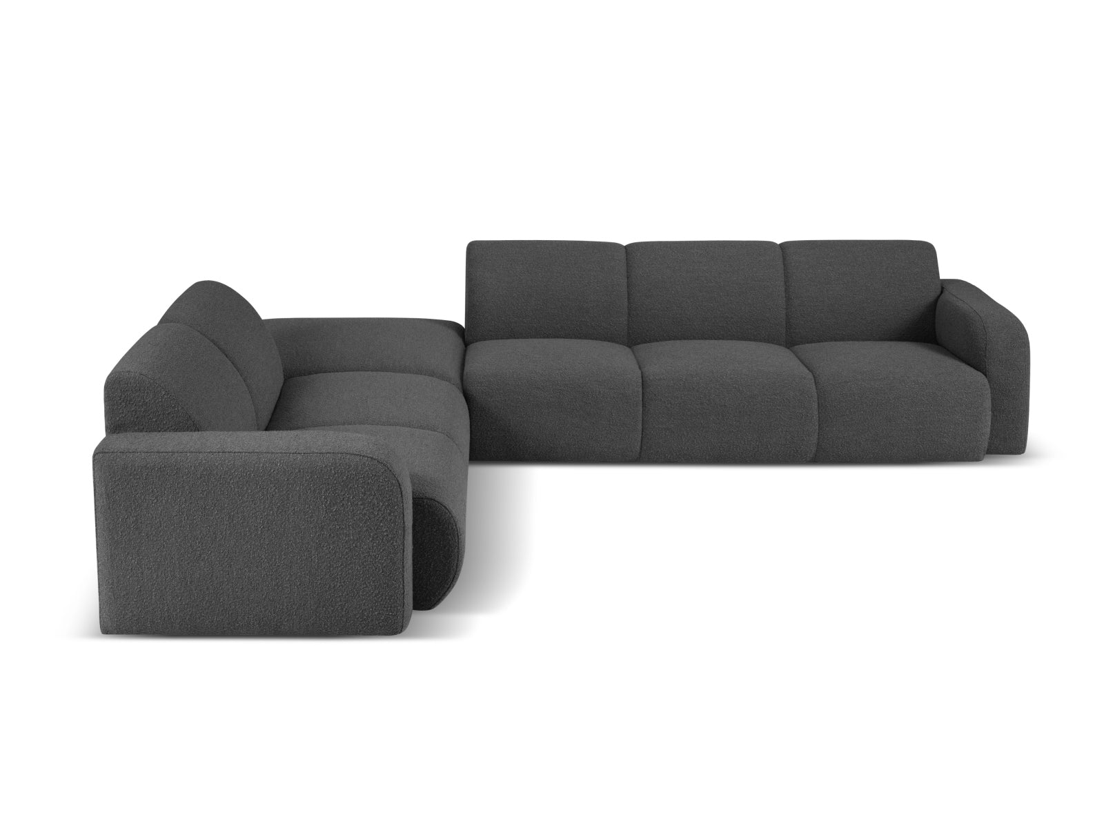 Molino Boucle Ecksofa links 6 Sitzer in Dark Grey präsentiert im Onlineshop von KAQTU Design AG. Ecksofa links ist von Micadoni