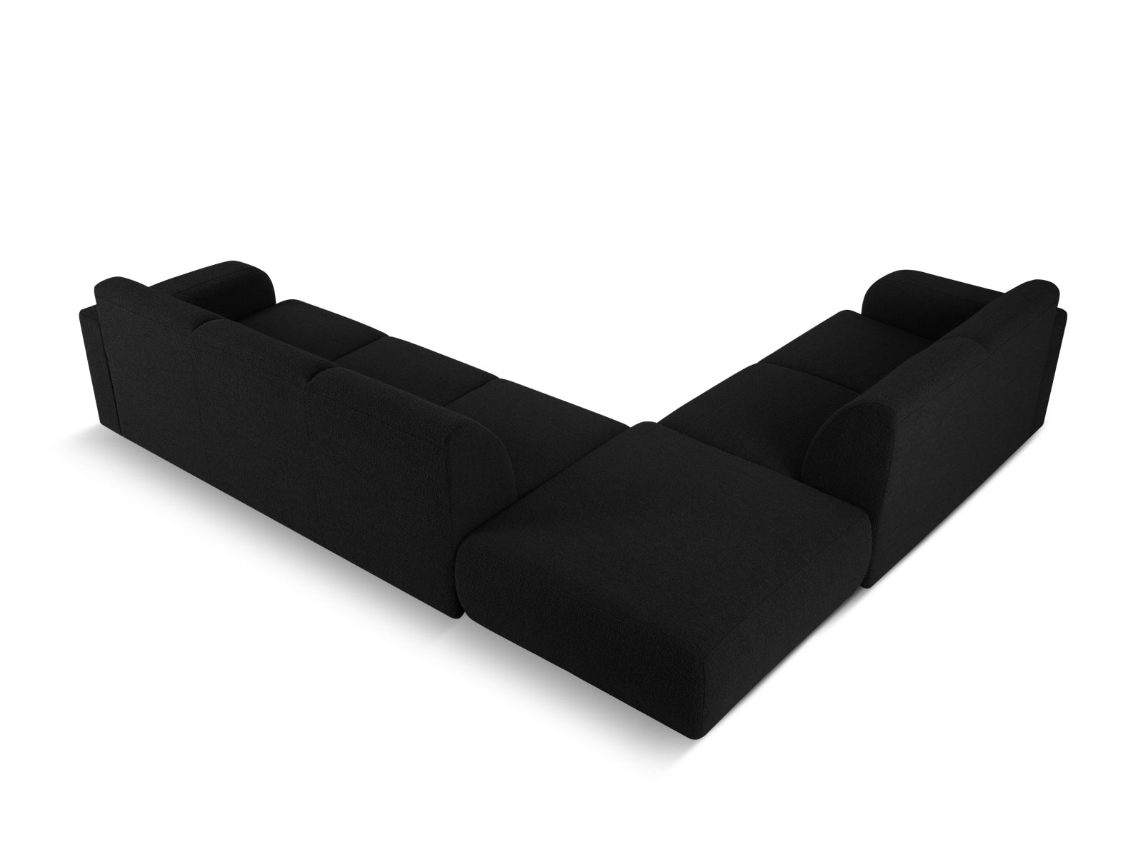 Molino Boucle Ecksofa links 6 Sitzer in Black präsentiert im Onlineshop von KAQTU Design AG. Ecksofa links ist von Micadoni