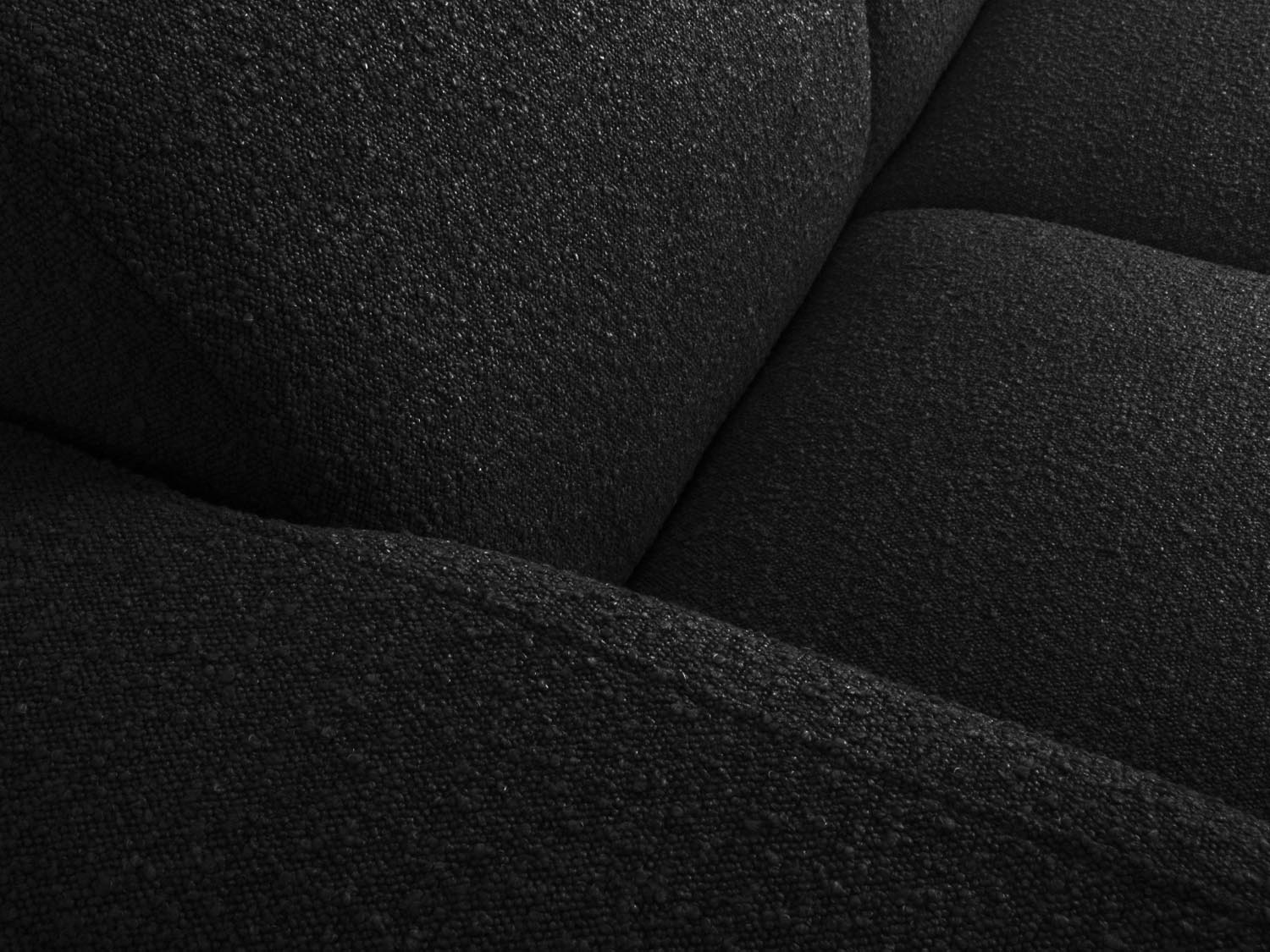 Molino Boucle Ecksofa links 6 Sitzer in Black präsentiert im Onlineshop von KAQTU Design AG. Ecksofa links ist von Micadoni