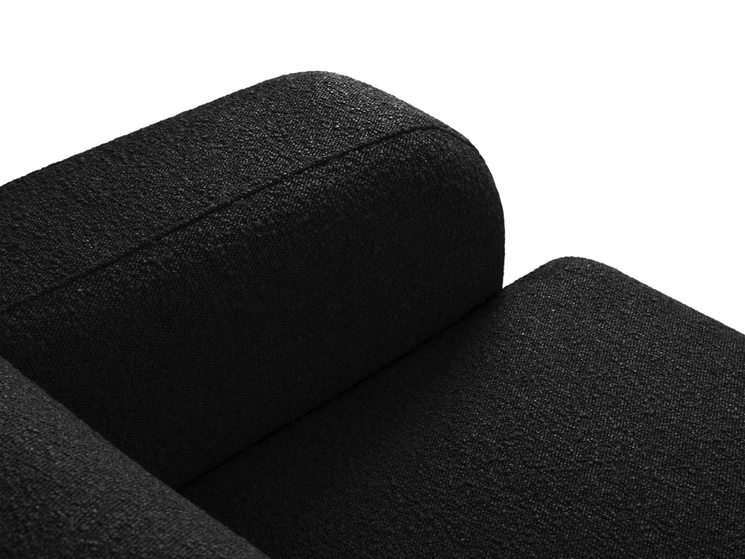 Molino Boucle Ecksofa links 6 Sitzer in Black präsentiert im Onlineshop von KAQTU Design AG. Ecksofa links ist von Micadoni
