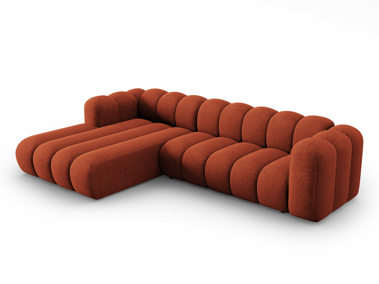 Lupine Modulares Ecksofa links 4 Sitzer in Terracotta präsentiert im Onlineshop von KAQTU Design AG. Ecksofa links ist von Micadoni