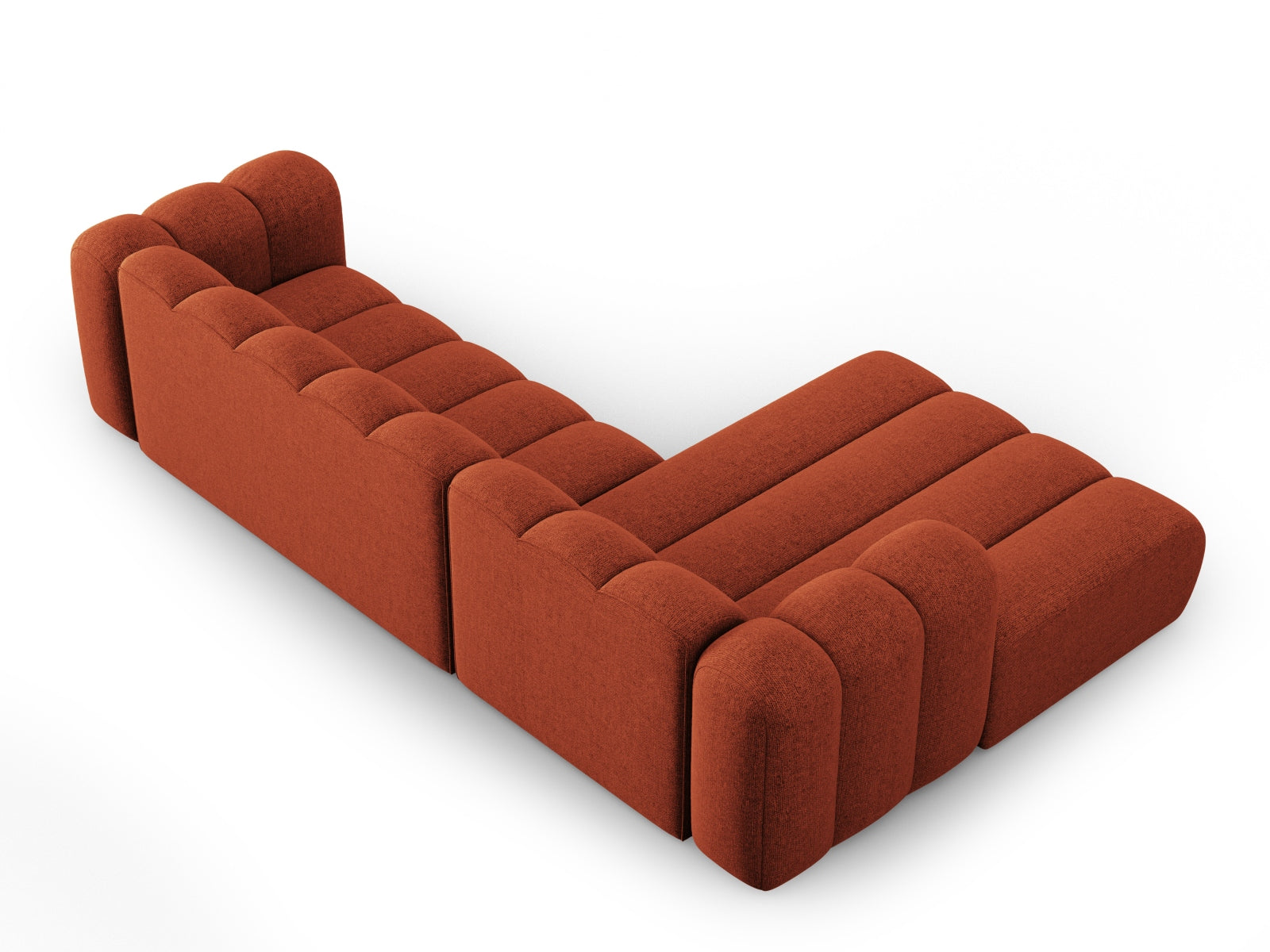 Lupine Modulares Ecksofa links 4 Sitzer in Terracotta präsentiert im Onlineshop von KAQTU Design AG. Ecksofa links ist von Micadoni