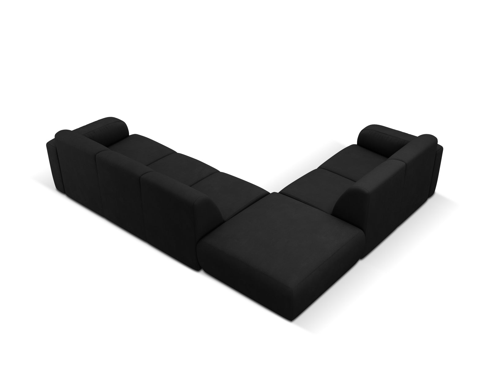 Molino Ecksofa links 6 Sitzer in Black präsentiert im Onlineshop von KAQTU Design AG. Ecksofa links ist von Micadoni