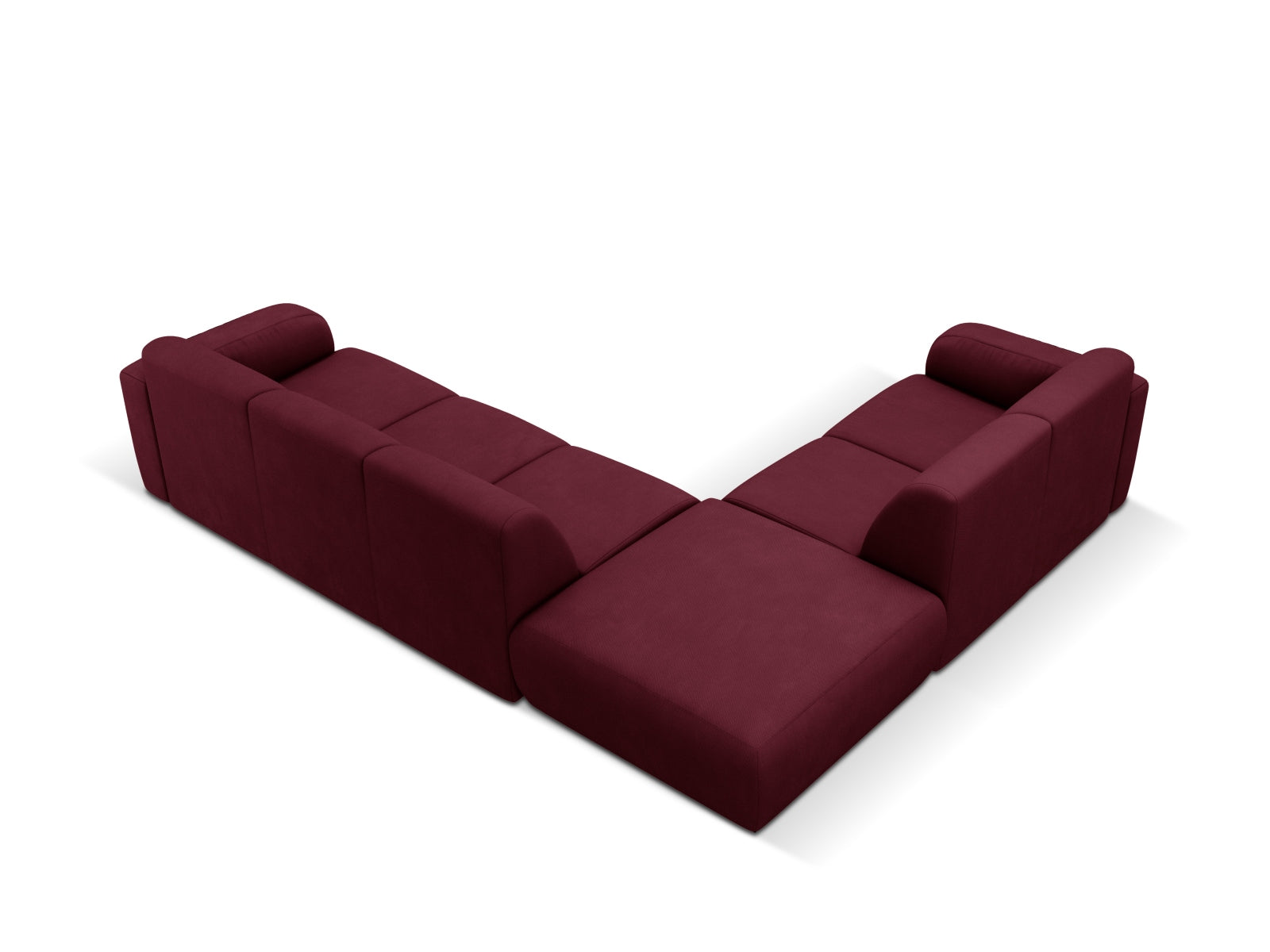 Molino Ecksofa links 6 Sitzer in Bordeaux präsentiert im Onlineshop von KAQTU Design AG. Ecksofa links ist von Micadoni