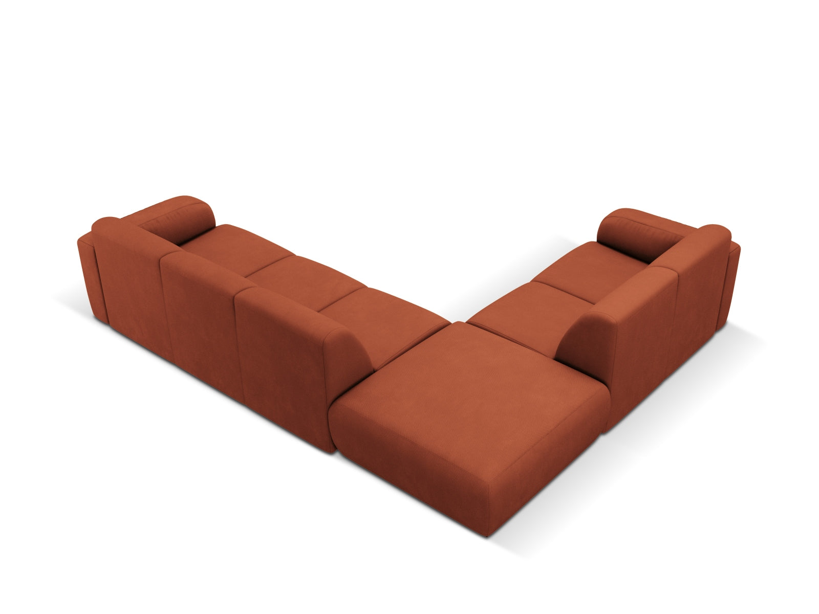 Molino Ecksofa links 6 Sitzer in Orange präsentiert im Onlineshop von KAQTU Design AG. Ecksofa links ist von Micadoni