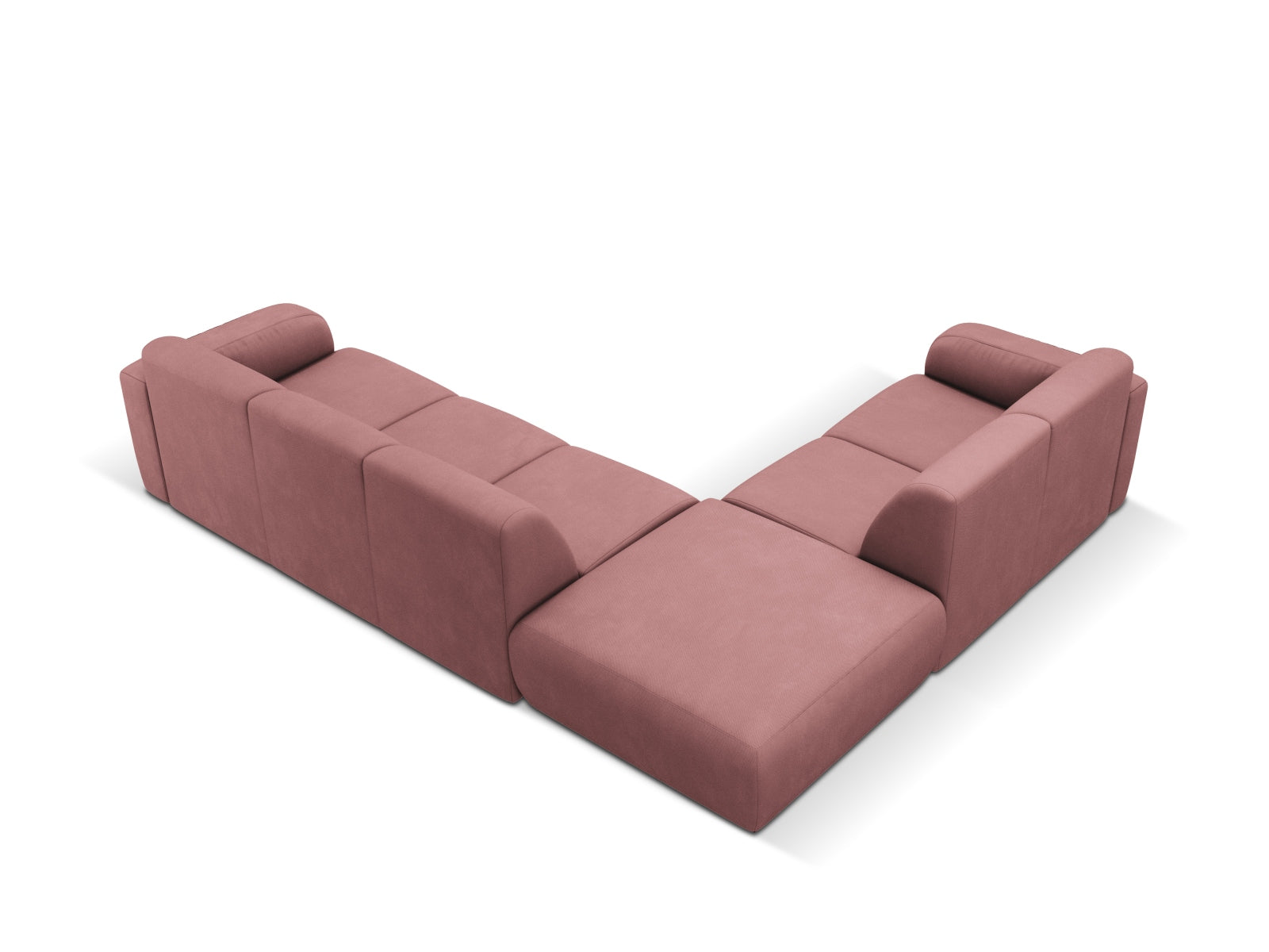Molino Ecksofa links 6 Sitzer in Pink präsentiert im Onlineshop von KAQTU Design AG. Ecksofa links ist von Micadoni