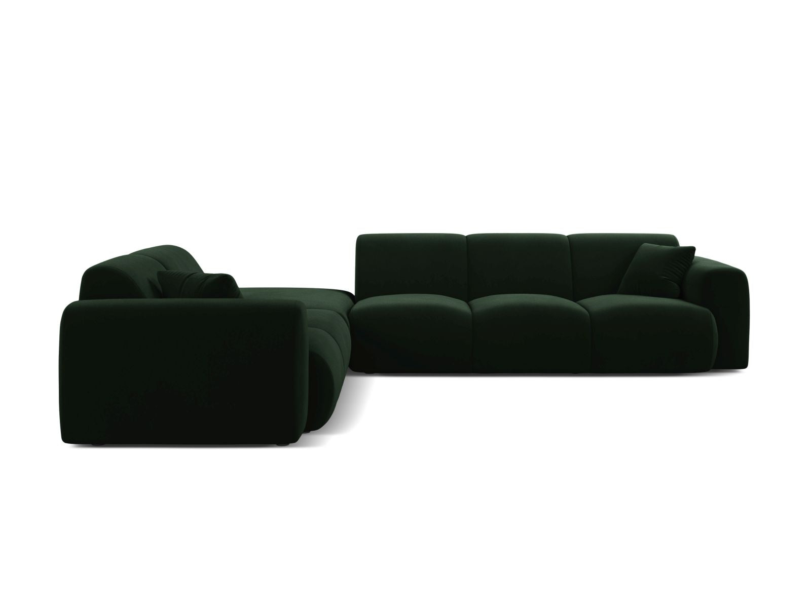6-Sitzer Ecksofa links Molino in Bottle Green-Casino präsentiert im Onlineshop von KAQTU Design AG. Ecksofa links ist von Micadoni