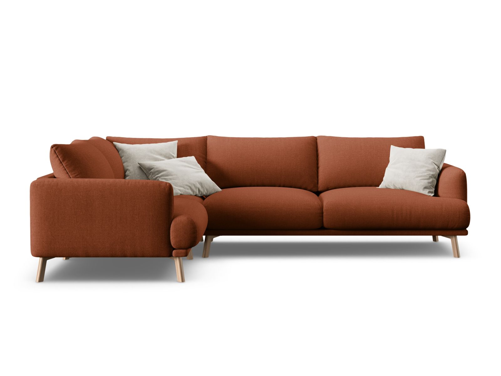 4-Sitzer Ecksofa links Naomi in Brick-Liberty präsentiert im Onlineshop von KAQTU Design AG. Ecksofa links ist von Micadoni