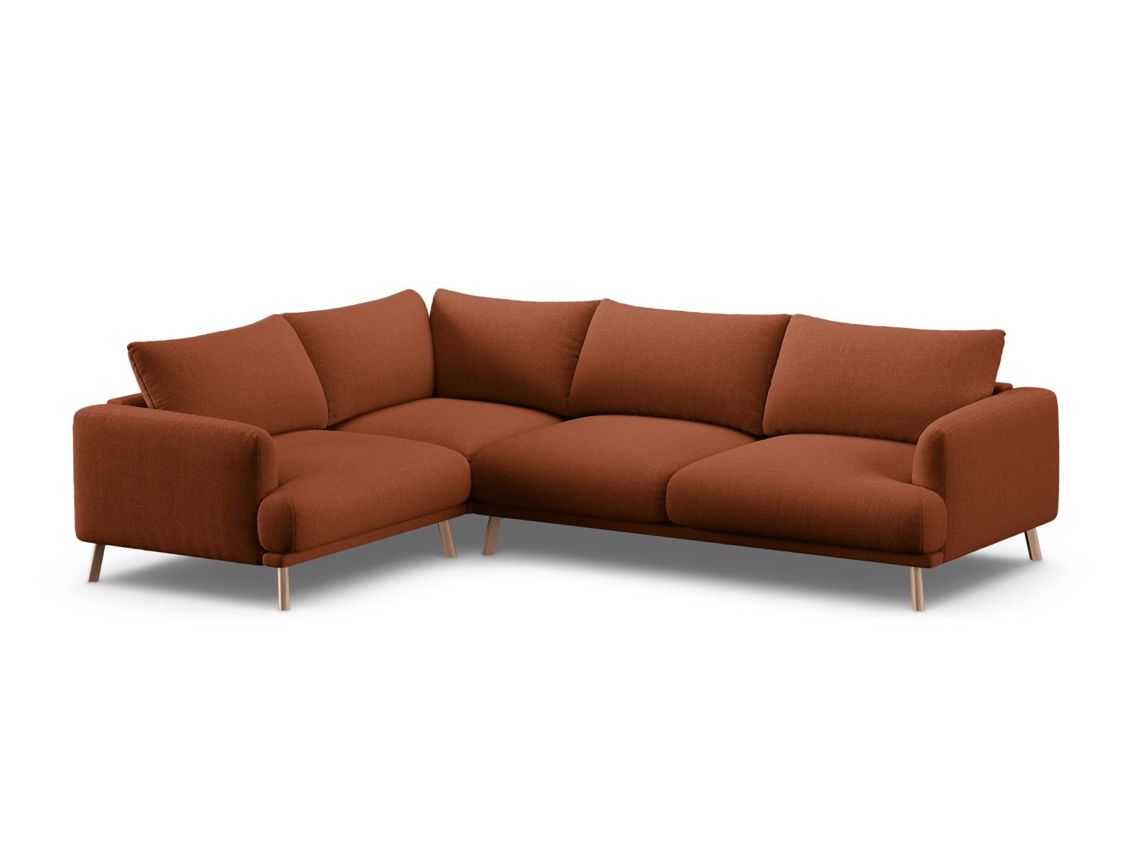 Stylisches 4-Sitzer Ecksofa links Naomi in modernem Brick-Liberty Design, ideal für gemütliche Wohnräume.