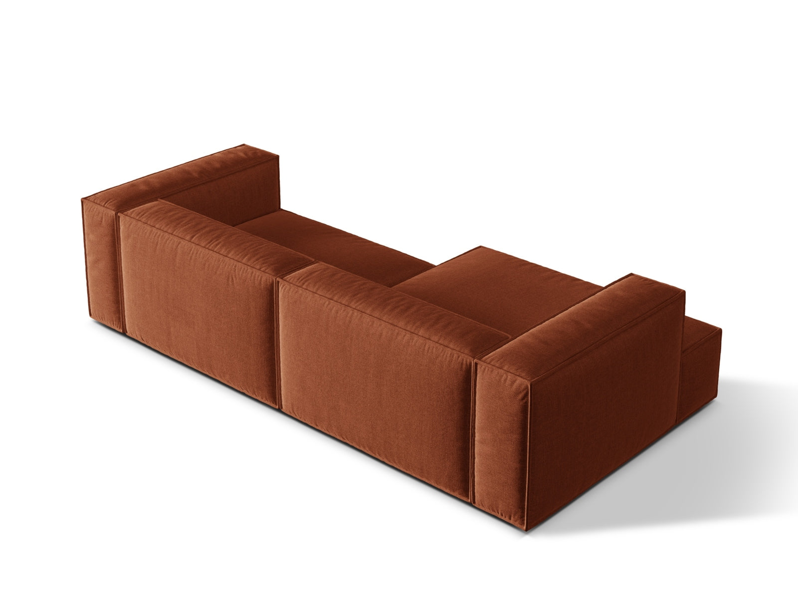 Nuria Modulares Ecksofa links 4 Sitzer in Brick präsentiert im Onlineshop von KAQTU Design AG. Ecksofa links ist von Micadoni
